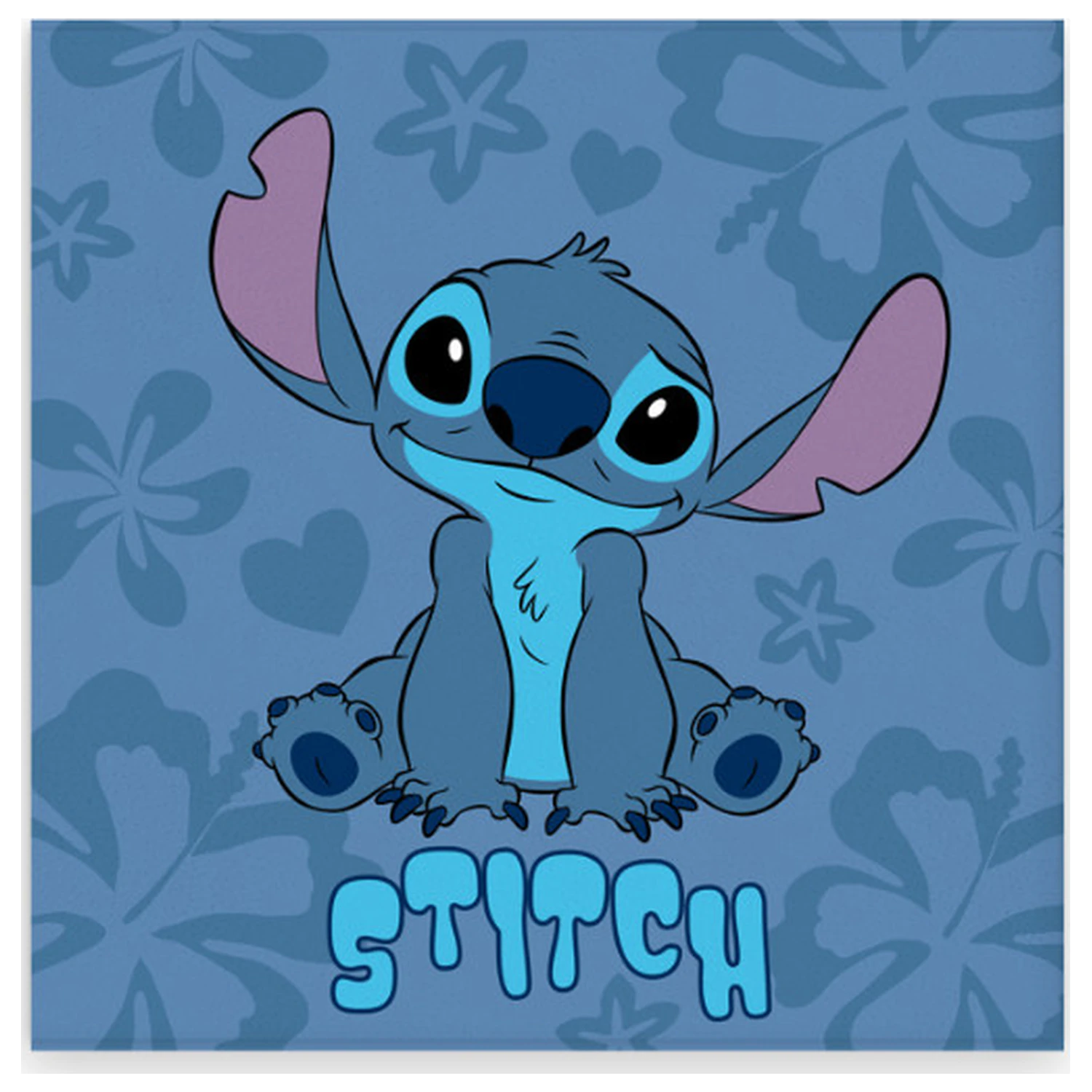 Stitch Blue Hibiscus Hand Towel, Face Towel, Towel 30x30cm product photo