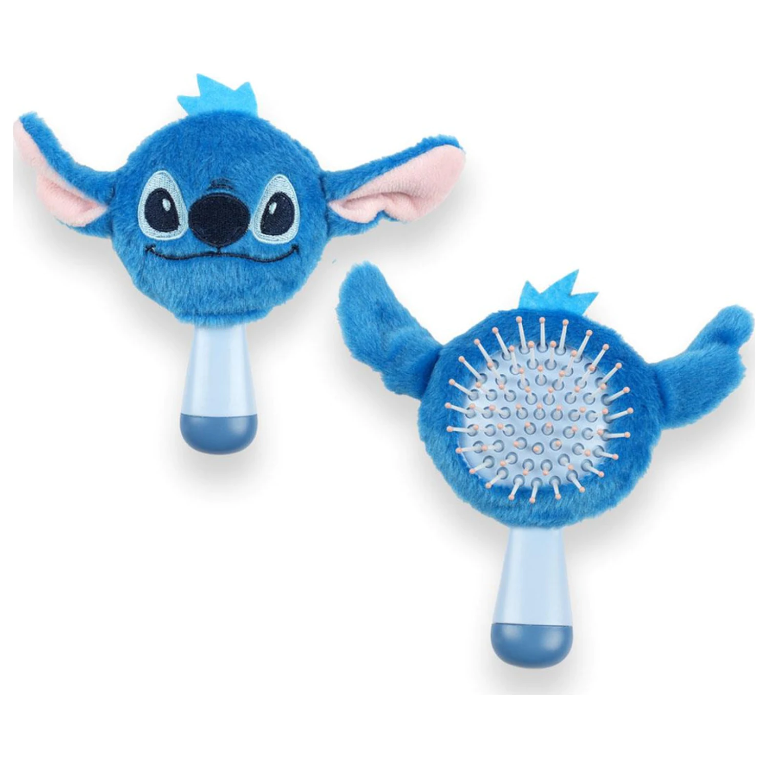 Stitch Blue mini plush hairbrush, comb 13 cm product photo