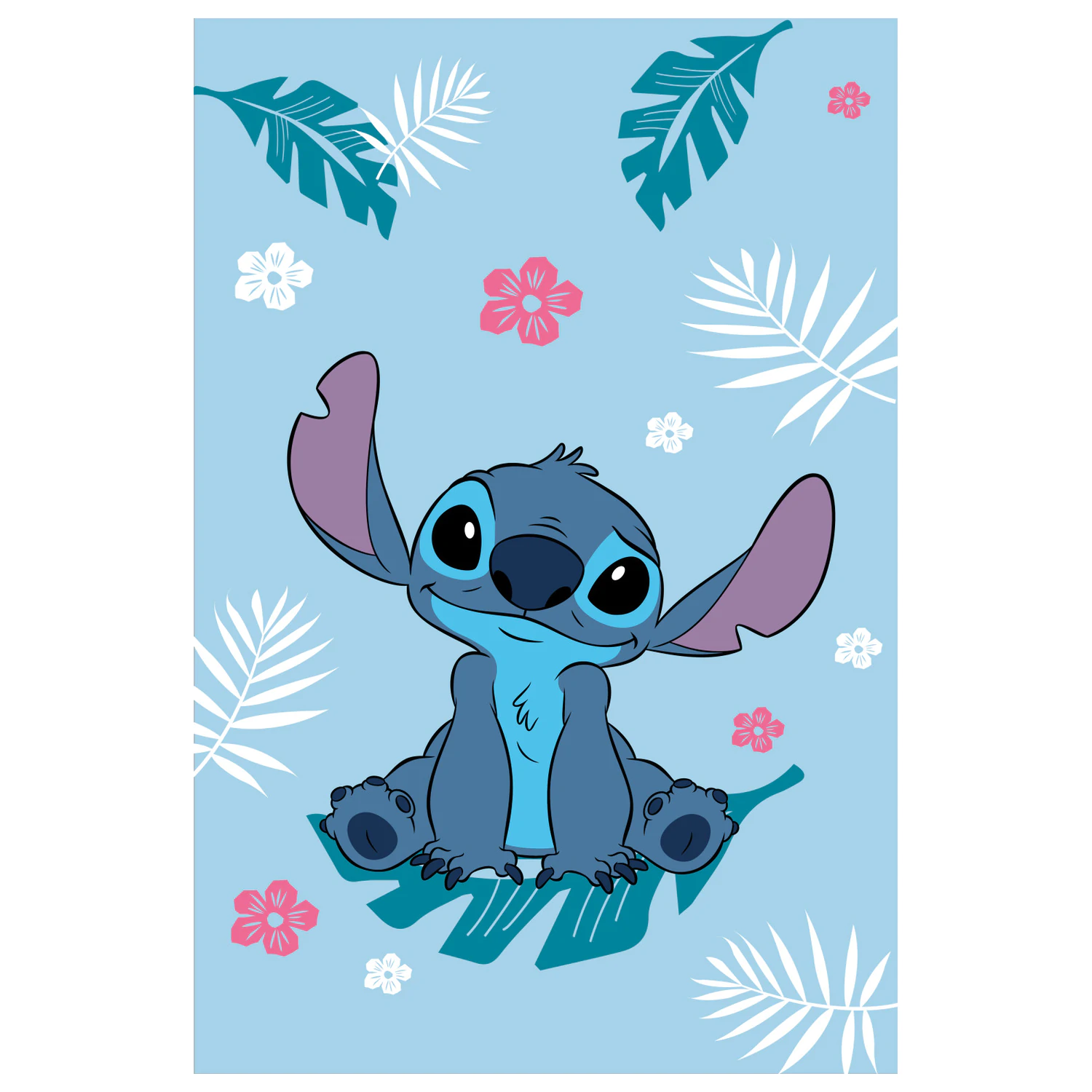 Stitch Blue fleece blanket product photo