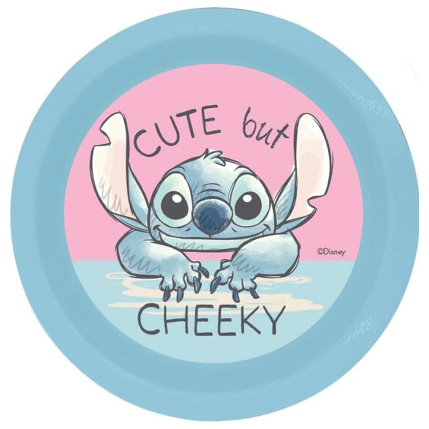 Stitch Cheeky Plastic Flat Plate product photo