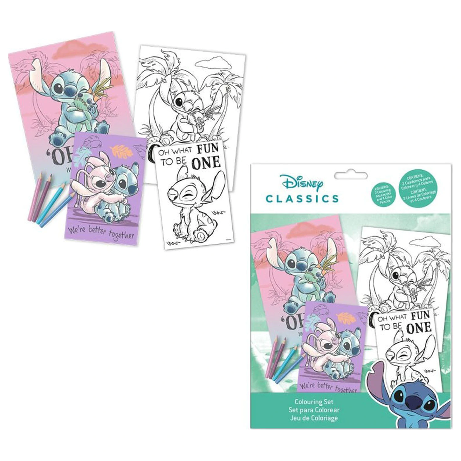 Stitch Cheeky coloring set product photo
