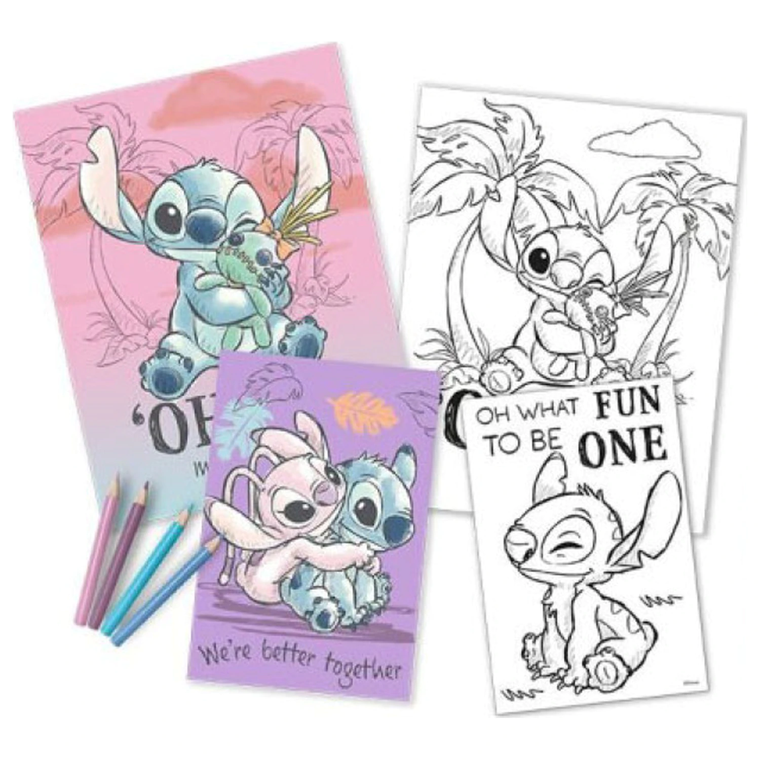 Stitch Cheeky coloring set product photo