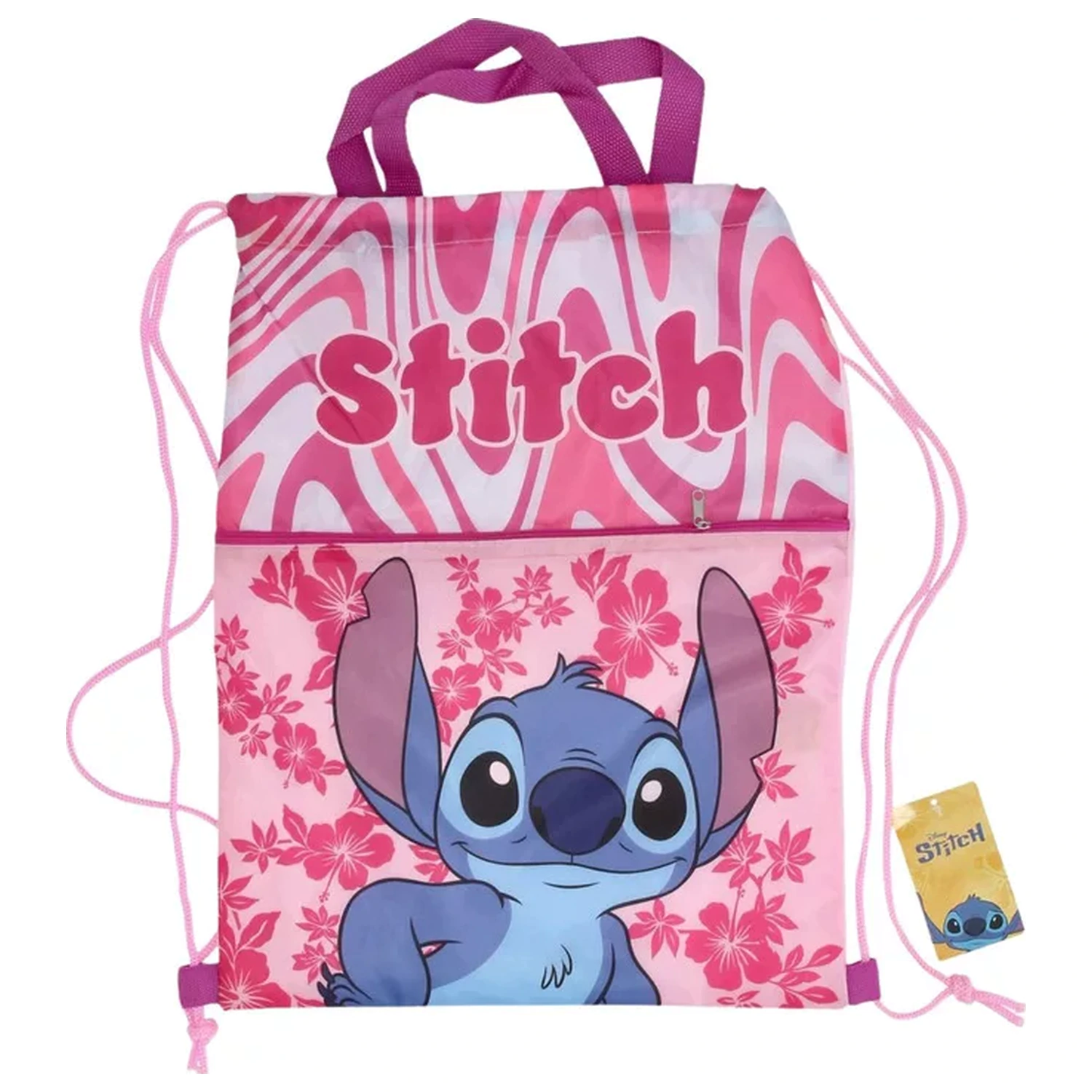 Stitch Cute Deluxe Gym Bag, Drawstring Bag 45 cm product photo