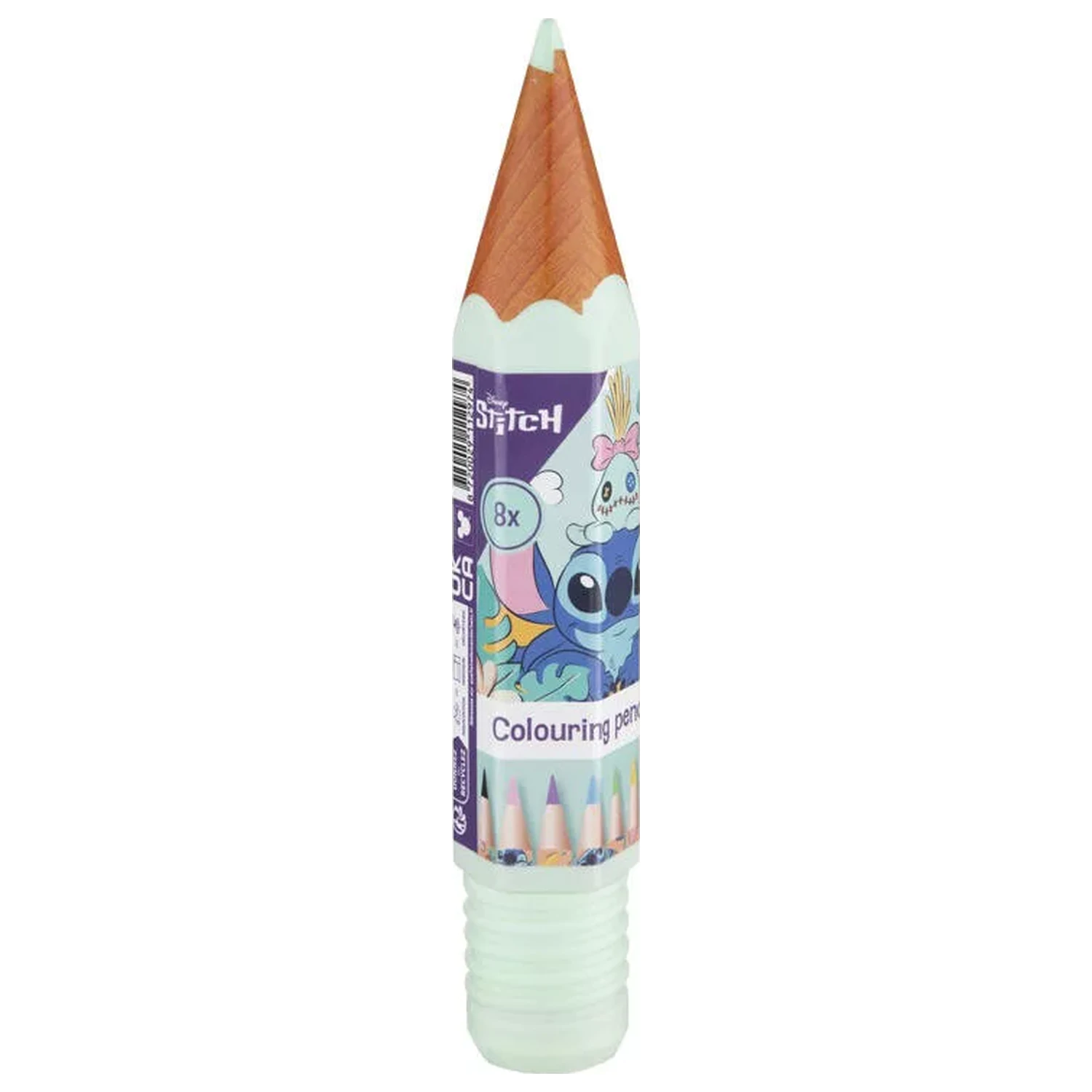 Stitch Cute Colored Pencil Set of 8 product photo