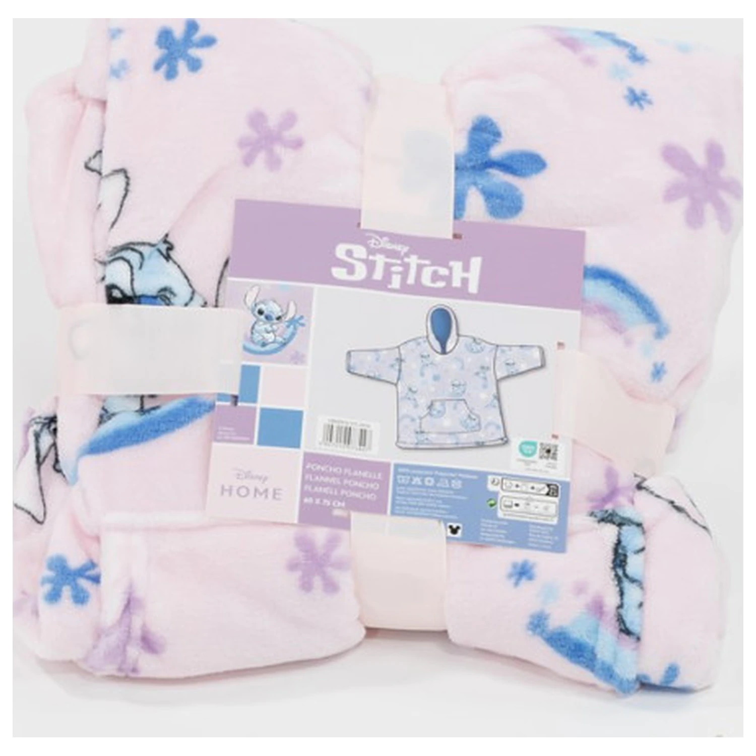 Stitch Dreamy Plush Fleece Wearable Blanket Poncho for Ages 7-14 product photo