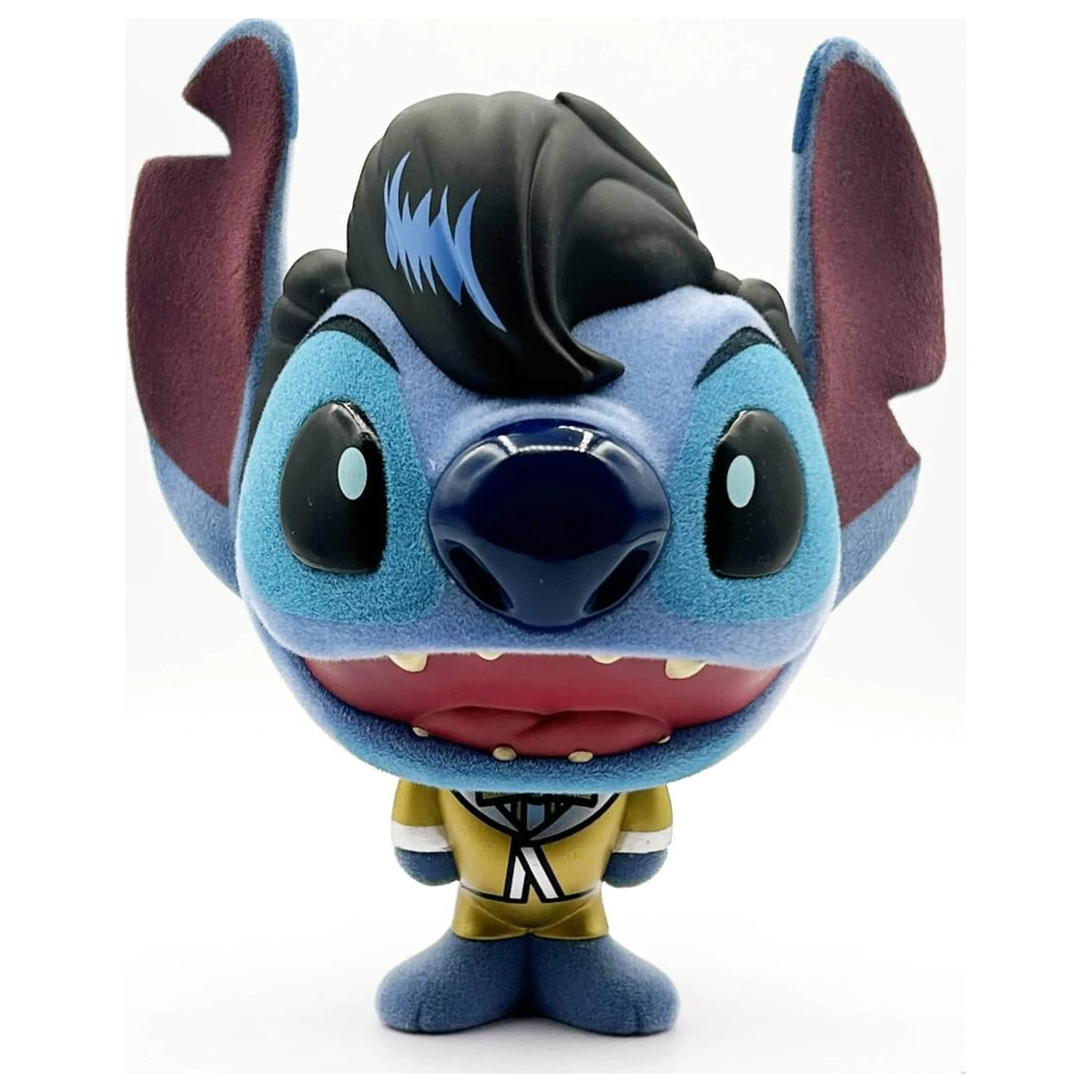 Stitch Elvis Gold Suit Bhunny Flocked Vinyl Figure product photo