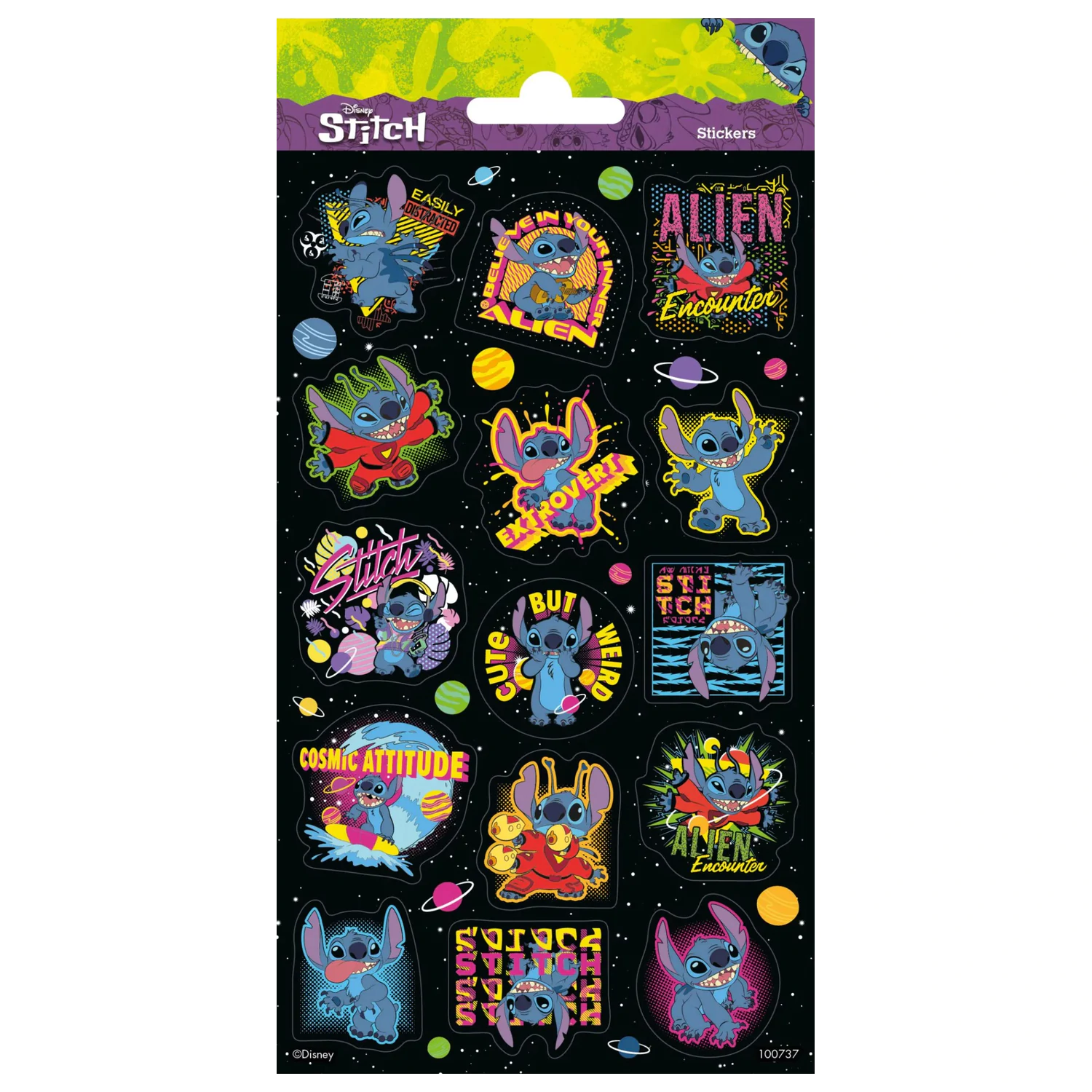 Stitch Extrovert Glitter Sticker Set product photo
