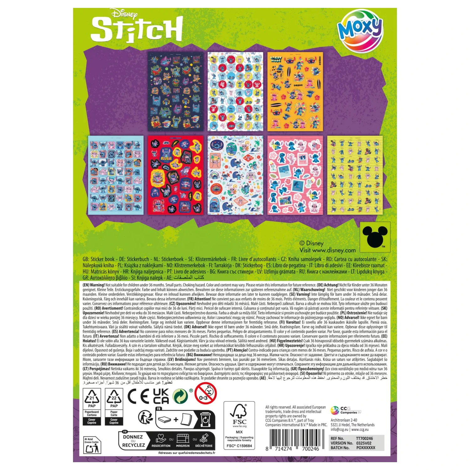 Stitch Extrovert Sticker Pack 8 Sheets product photo