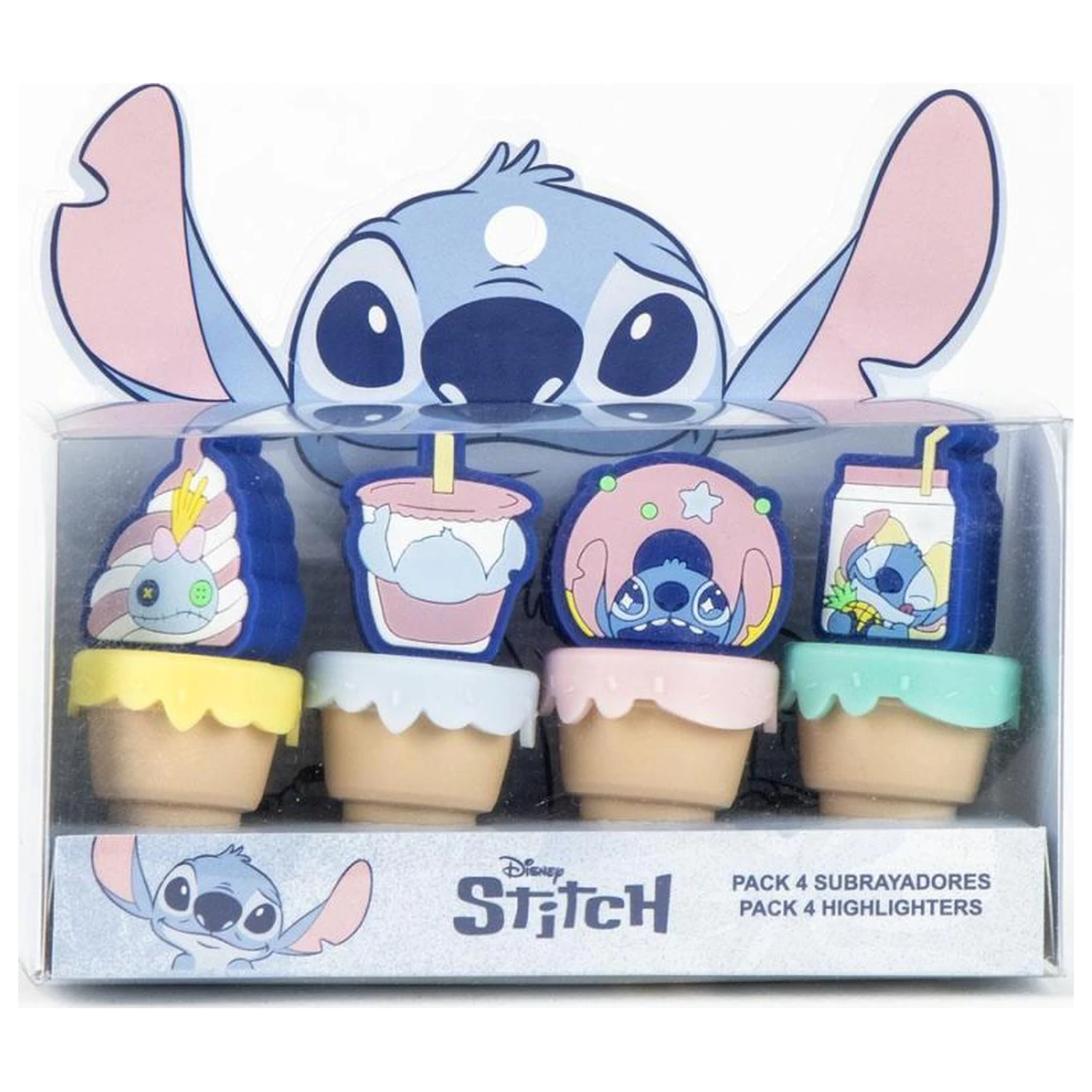 Stitch Pack of 4 mini Highlighters Food product photo