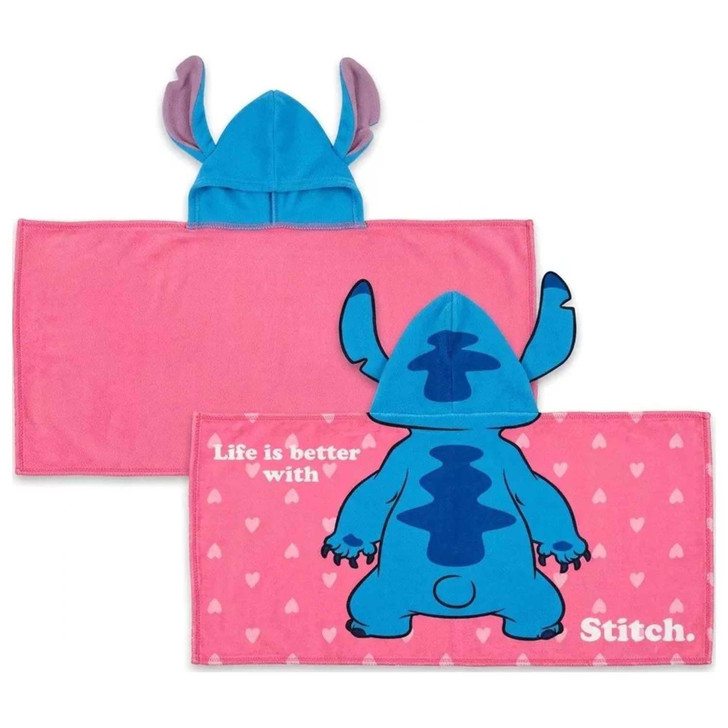 Stitch Heart hooded blanket 80x120 cm product photo