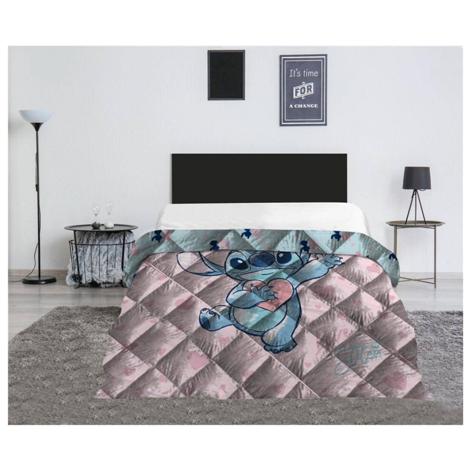 Stitch Heart Quilted Bedspread, Duvet 240x220cm product photo