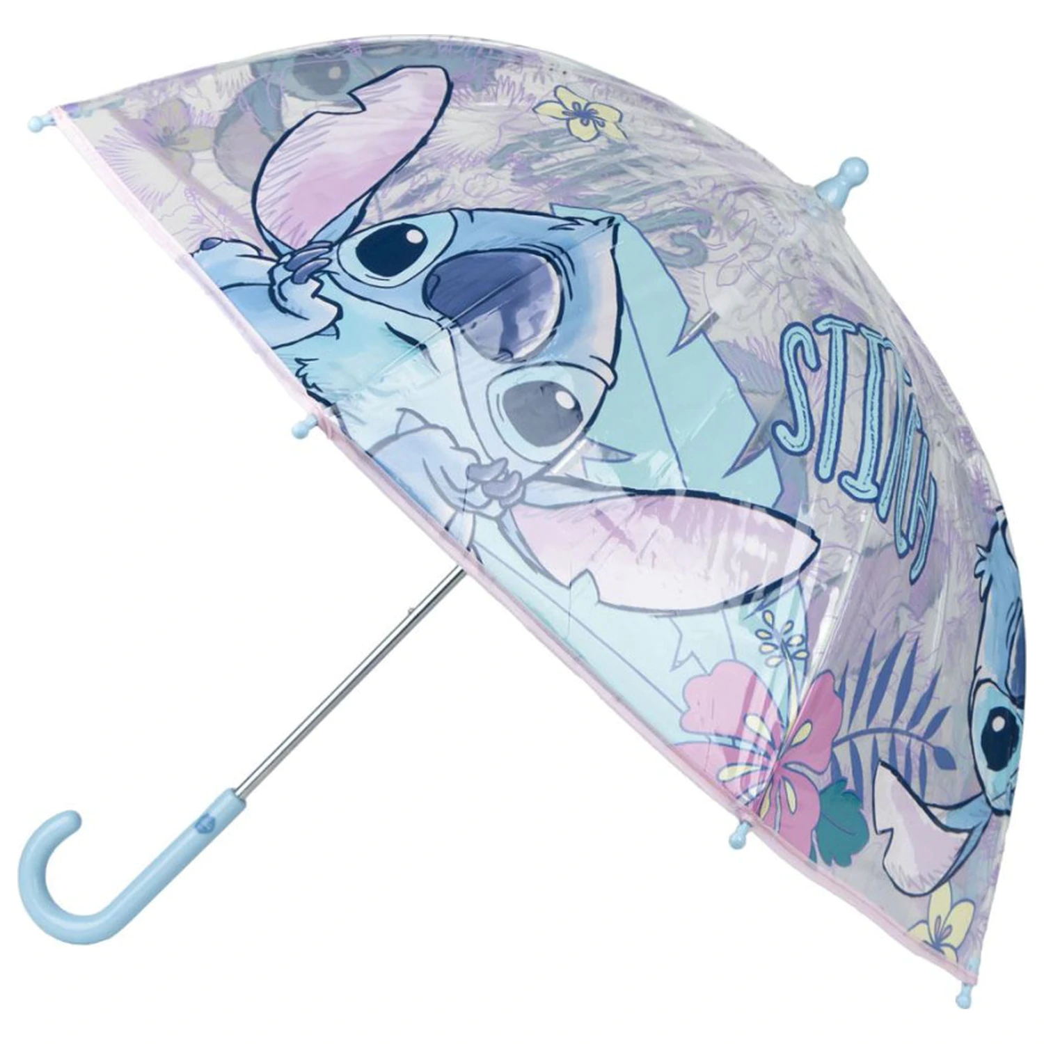 Stitch Hibiscus Kids' Transparent Umbrella Ø71 cm product photo