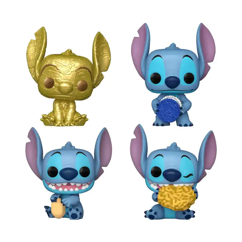 Stitch Holiday 2024 Pocket Funko POP! Vinyl Keychains 4-Pack Dreidel Box 4 cm termékfotó