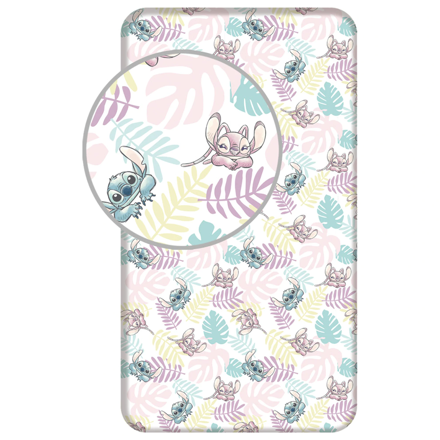 Stitch Leaves Fitted Sheet 90x200 cm product photo