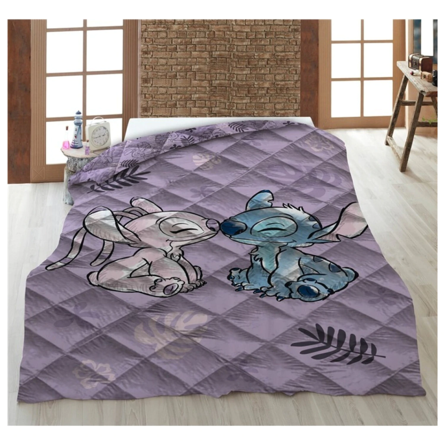 Stitch Lilo and Stitch Love Story Quilted Duvet Cover, Comforter 140x200cm product photo