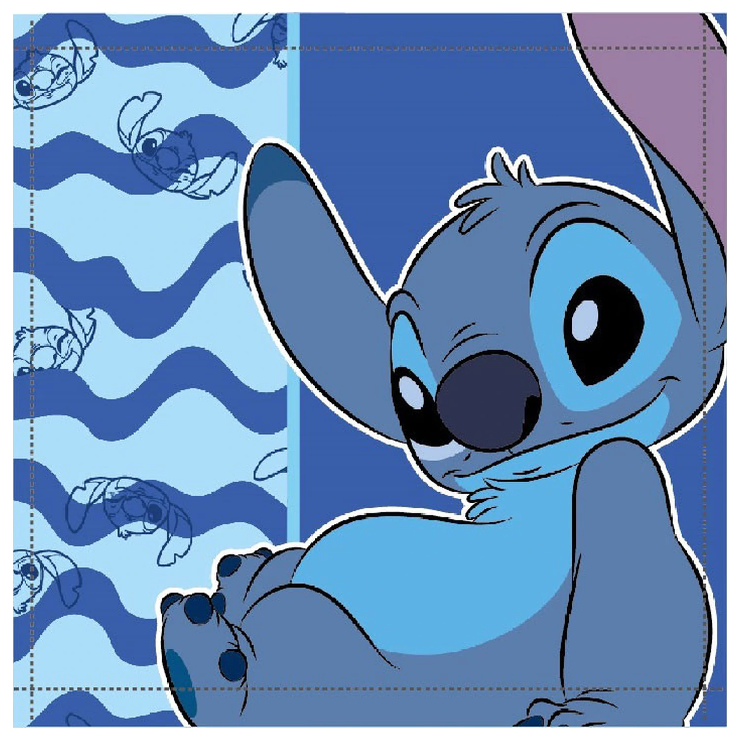 Stitch Ocean Waves Hand Towel, Face Towel, Towel 30x30cm product photo