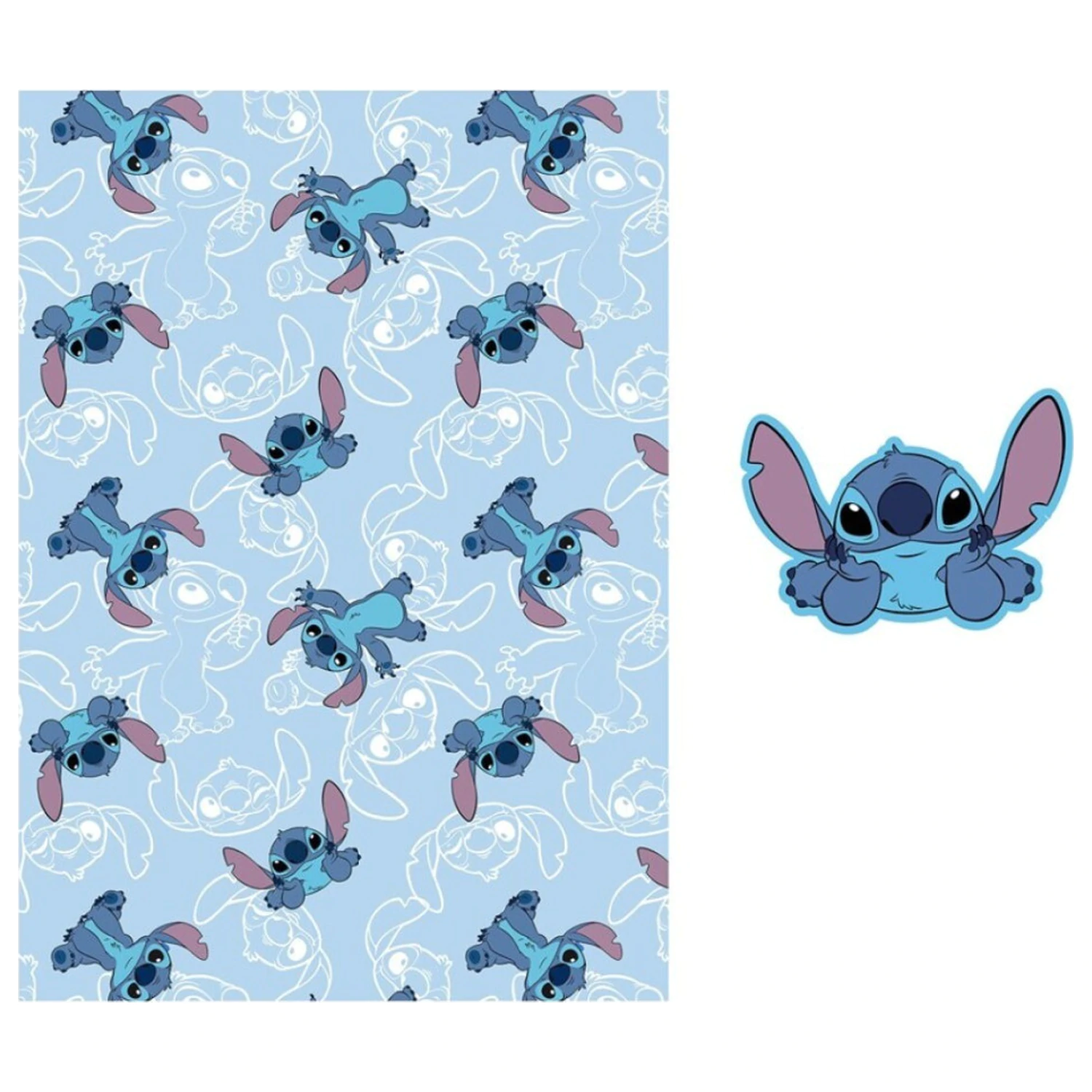 Stitch On The Belly fleece blanket and shaped pillow set product photo
