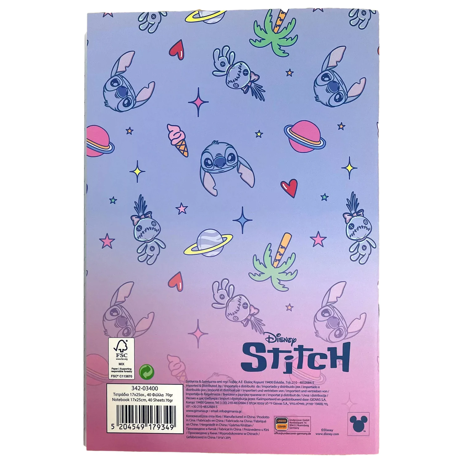 Stitch Palm B/5 ruled notebook 40 pages product photo