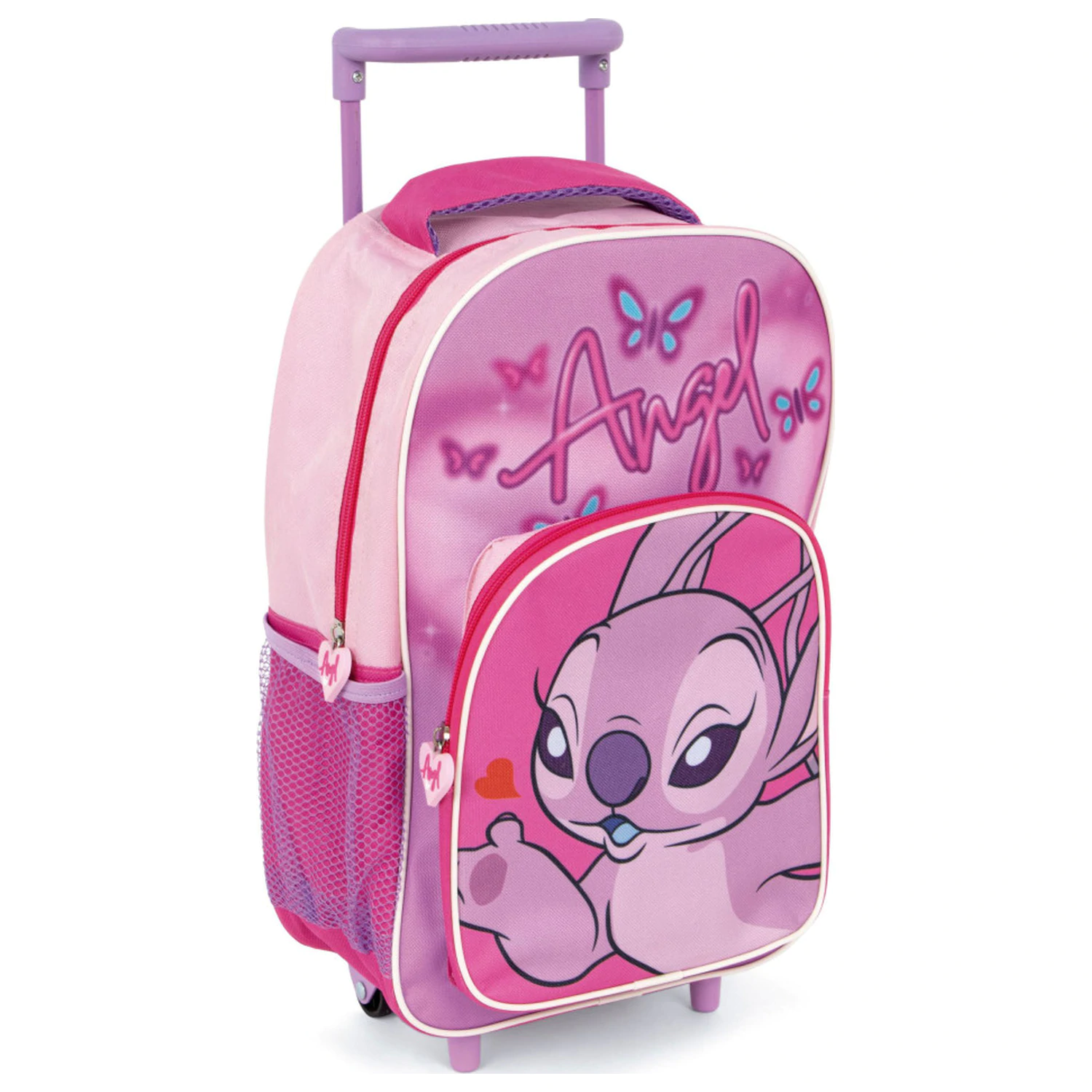 Stitch Pink Angel Rolling Preschool Backpack, Bag 36 cm product photo