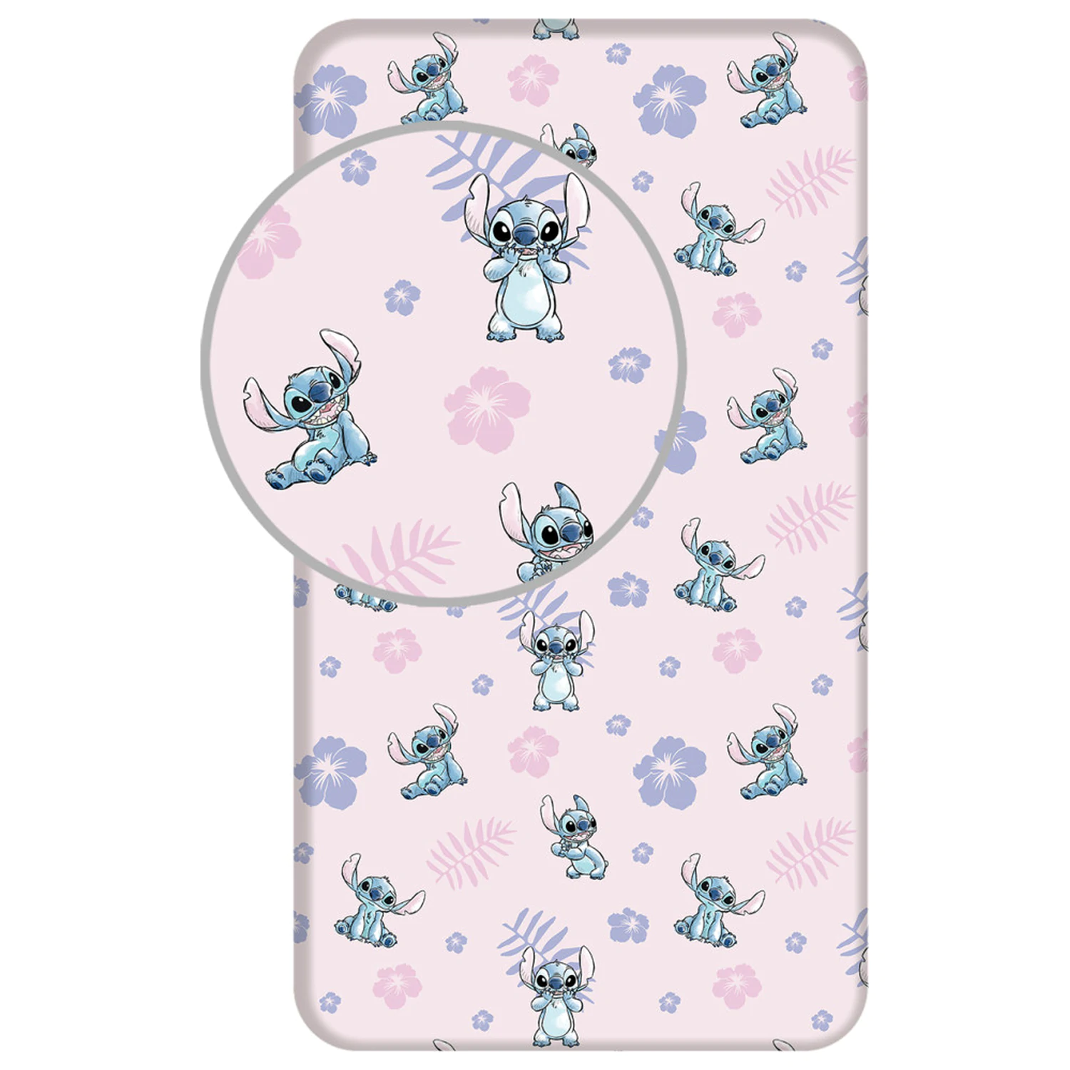 Stitch Pink Fitted Sheet 90x200 cm product photo