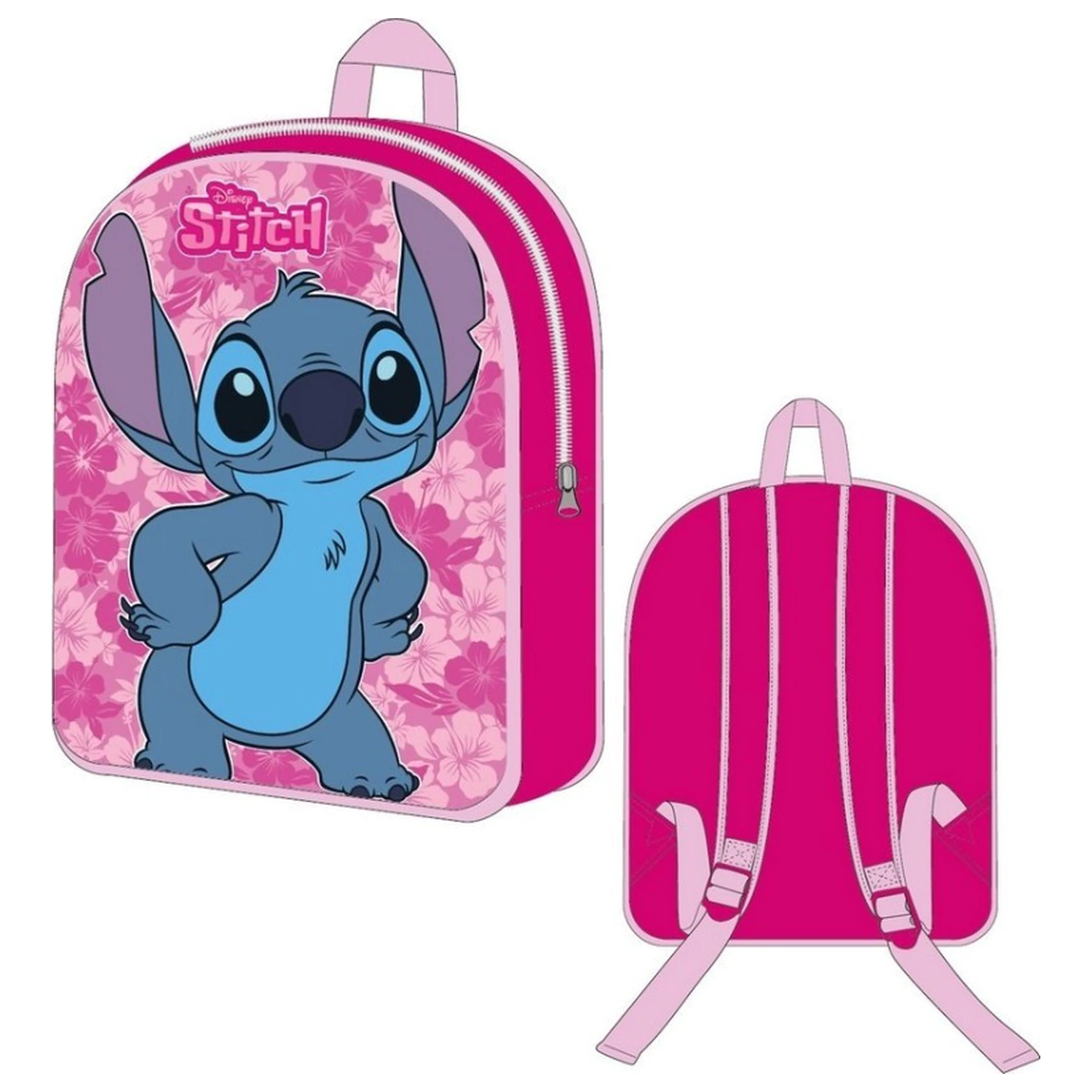 Stitch Pink Leaf Backpack, Bag 30 cm product photo