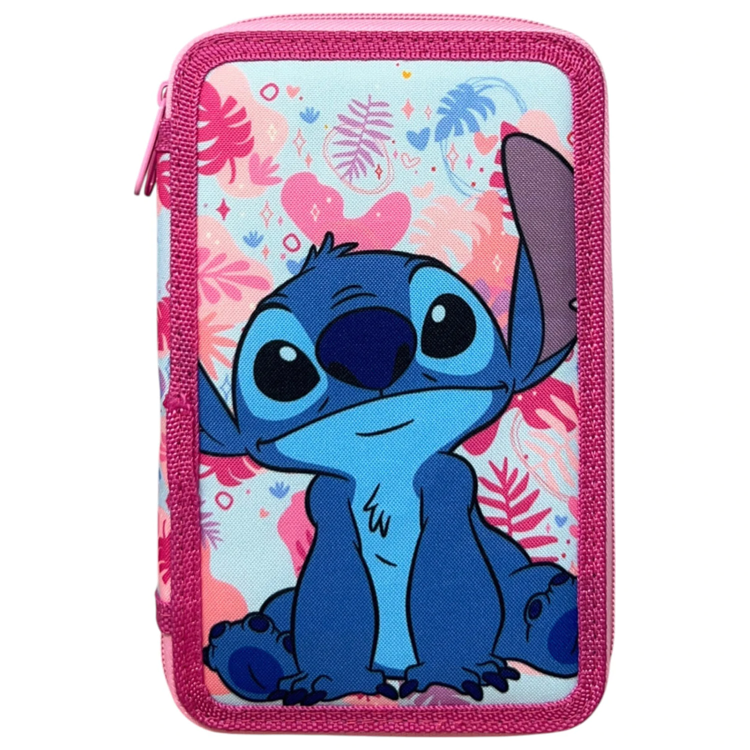 Stitch Pink Wave pre-filled 3-tier pencil case product photo