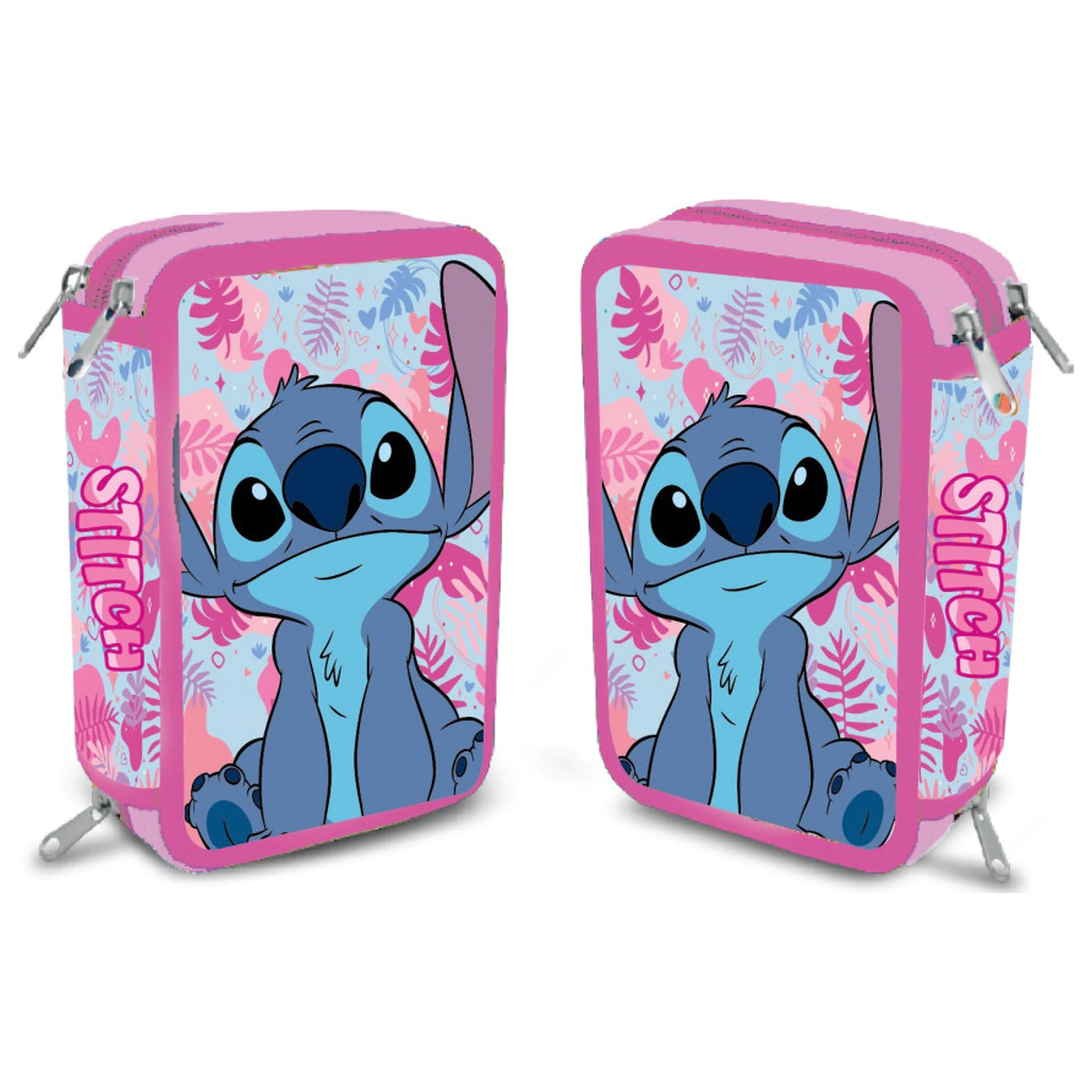 Stitch Pink Wave pre-filled 3-tier pencil case product photo