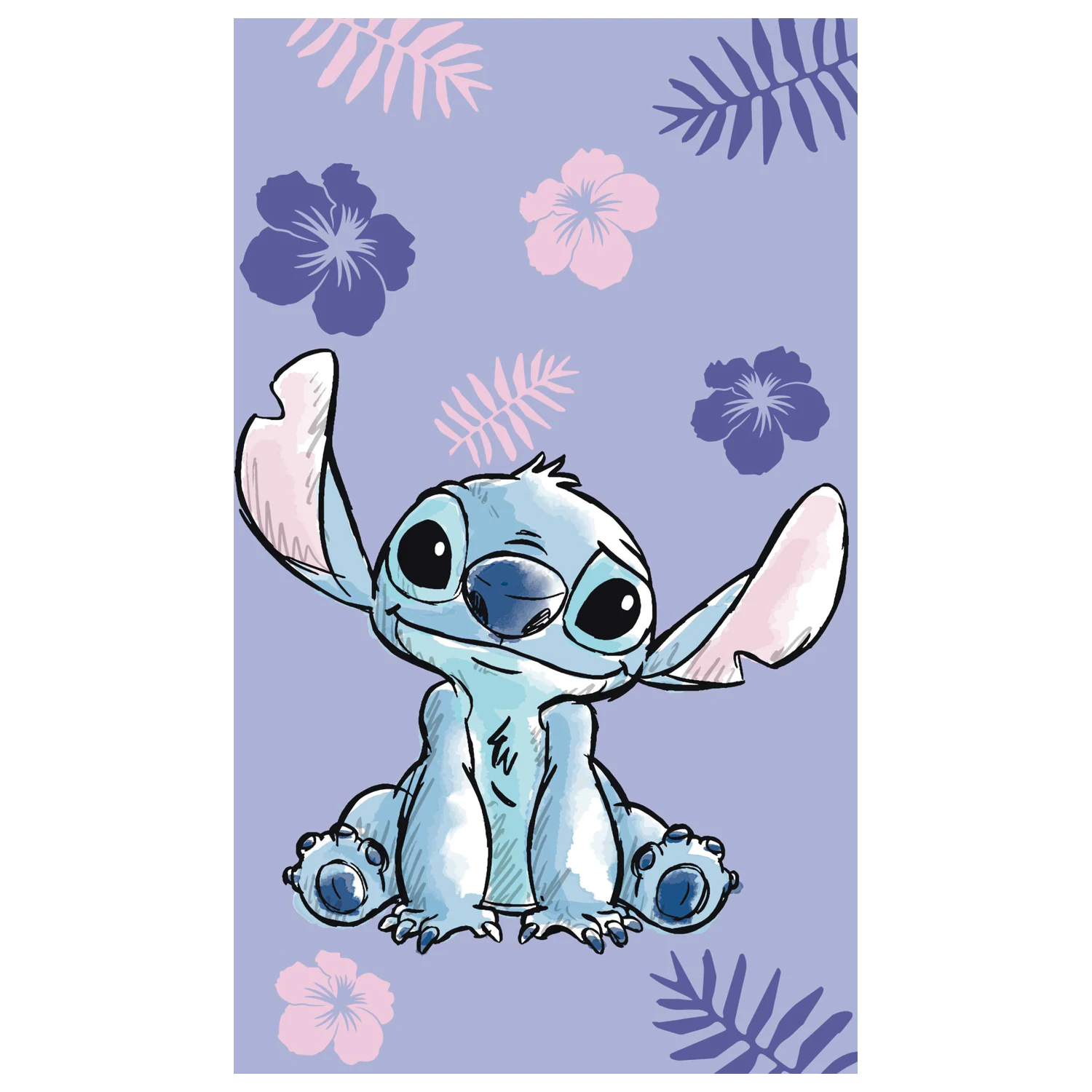 Stitch Purple hand towel, face towel, towel product photo