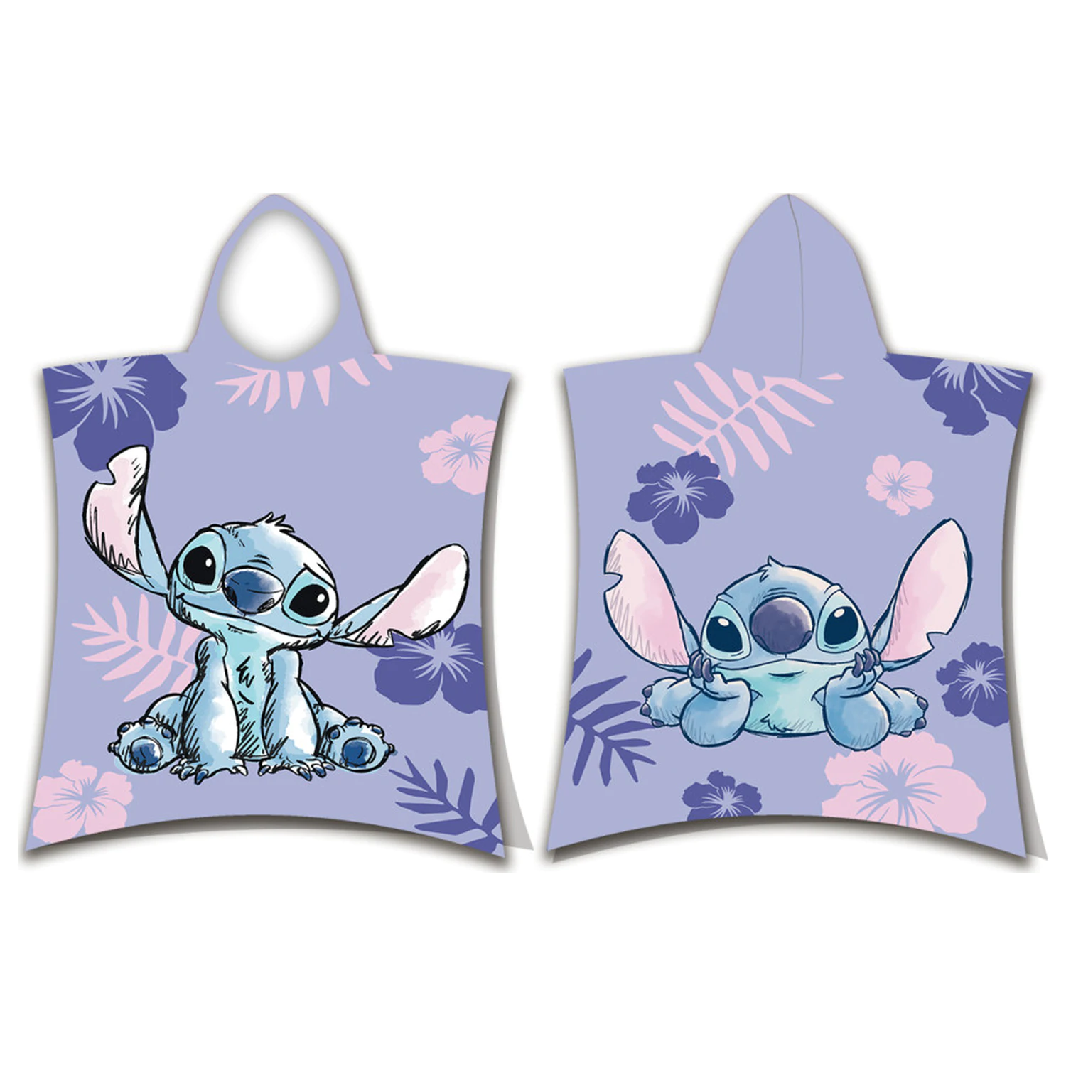 Stitch Purple beach towel poncho product photo