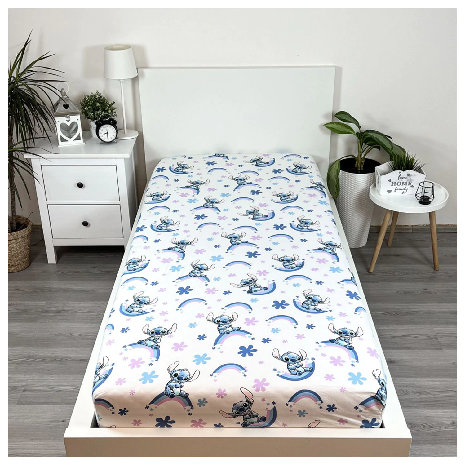 Stitch Rainbow Fitted Sheet 90x200 cm product photo