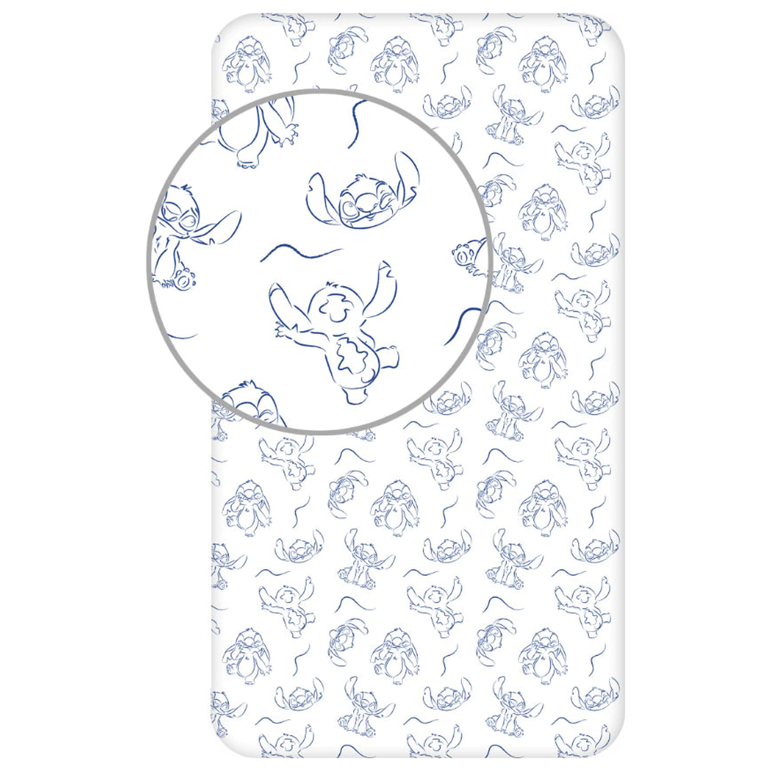 Stitch Stellar Waves Fitted Sheet 90x200 cm product photo