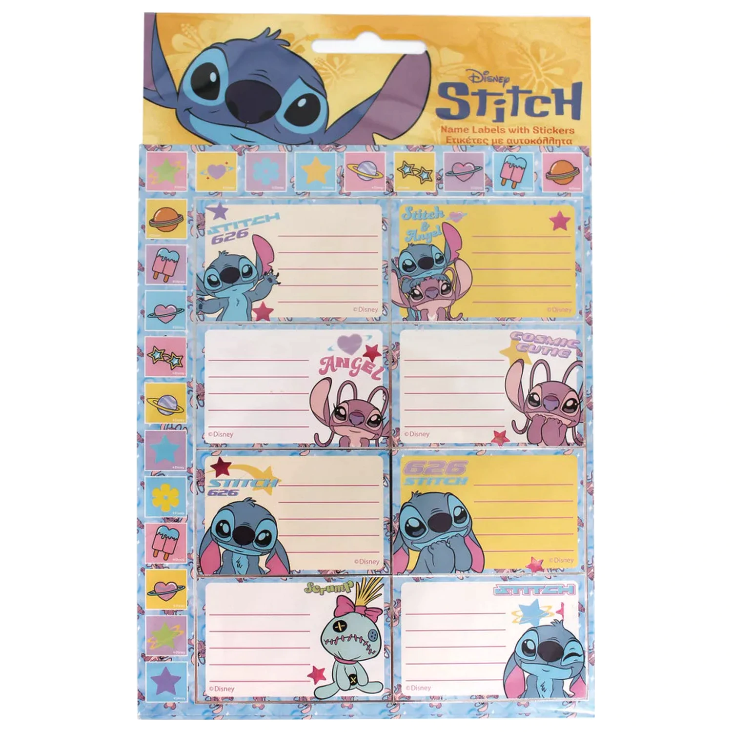 Stitch Universe notebook label stickers, 16 pcs product photo