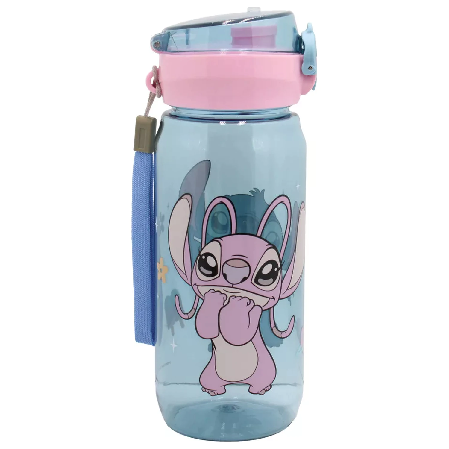 Stitch Universe plastic water bottle with hanger 600 ml product photo