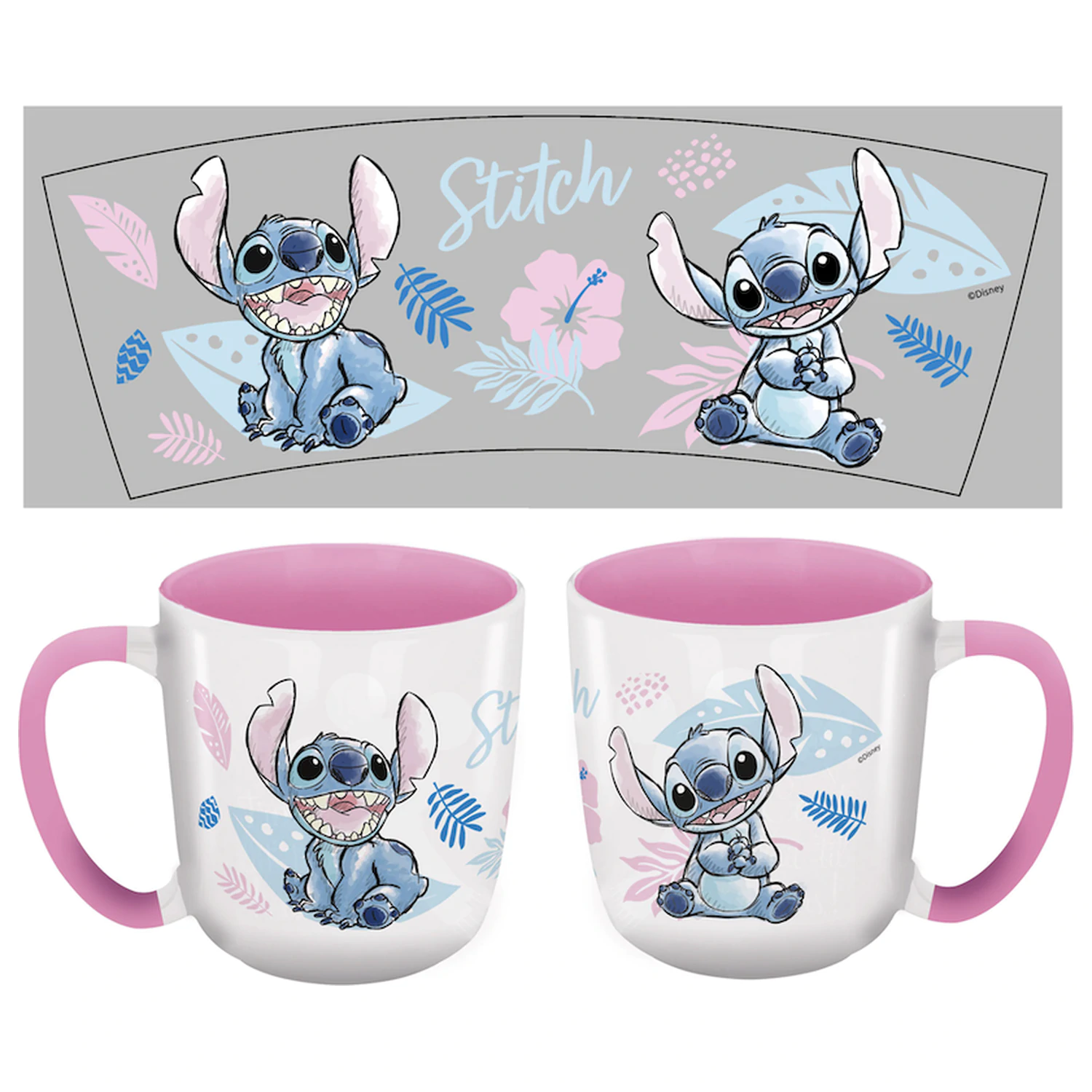 Stitch Watercolor Pink Mug product photo