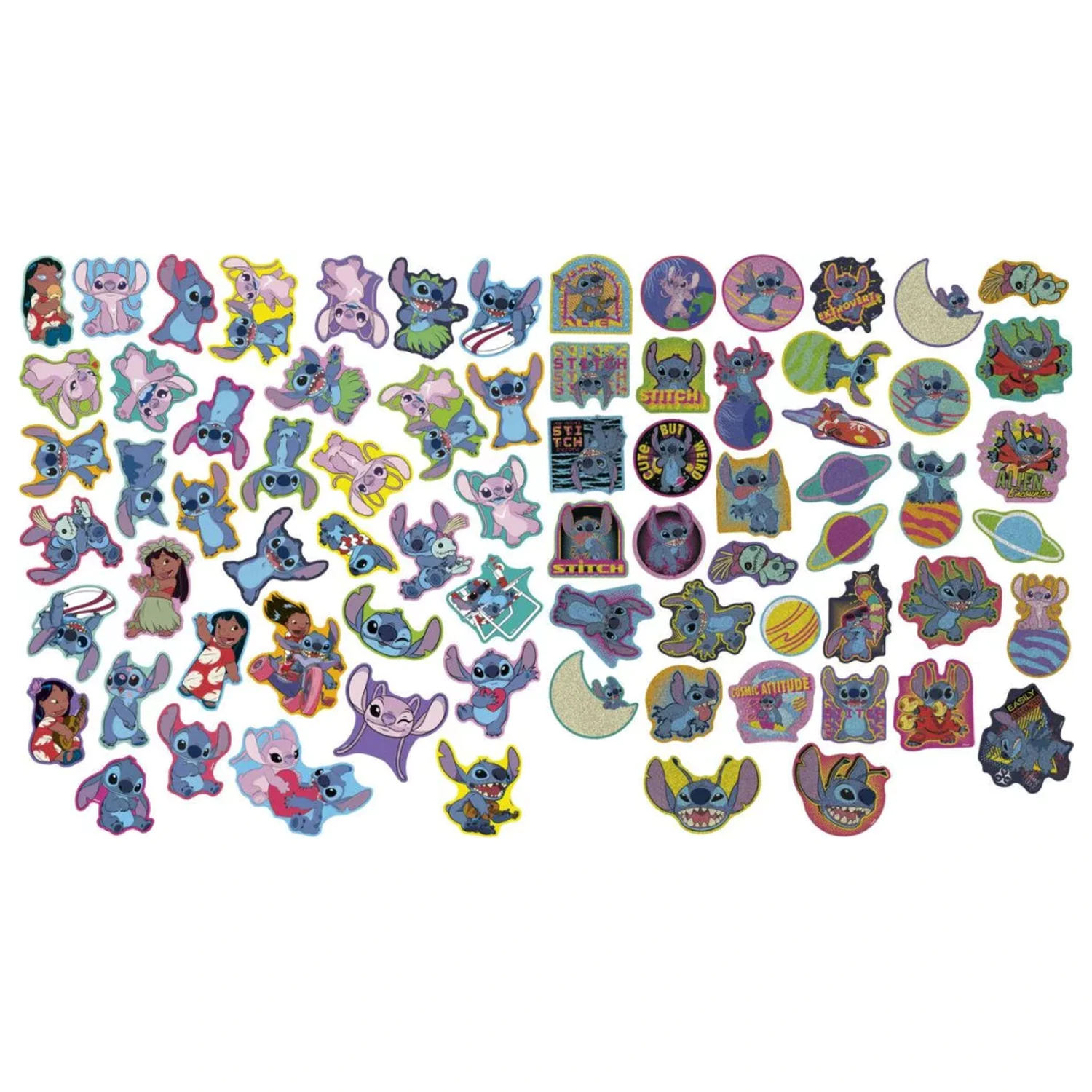 Stitch Weird Shape Sticker Set 75 pcs product photo