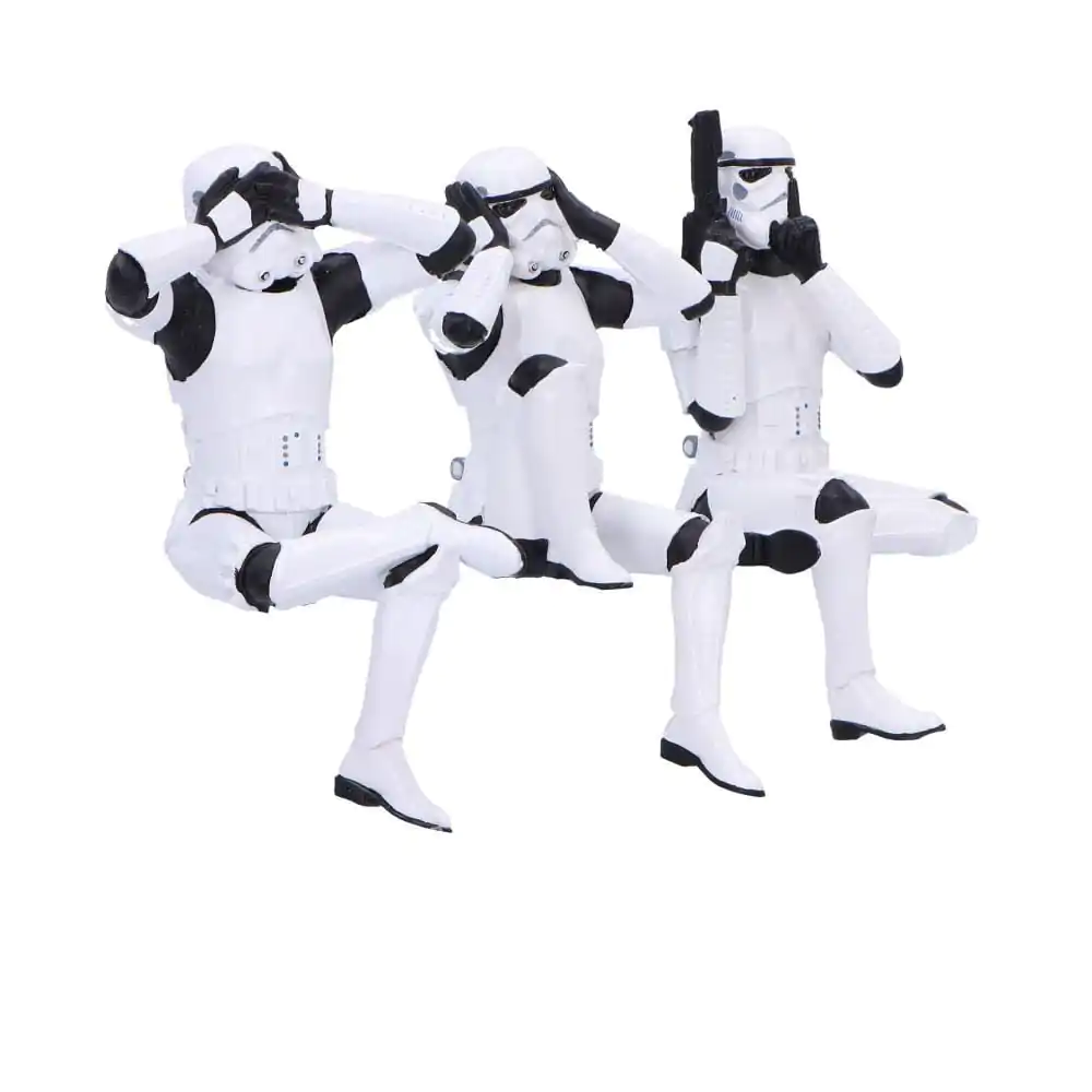 Stormtrooper Figures Three Wise Sitting Stormtroopers 11 cm product photo