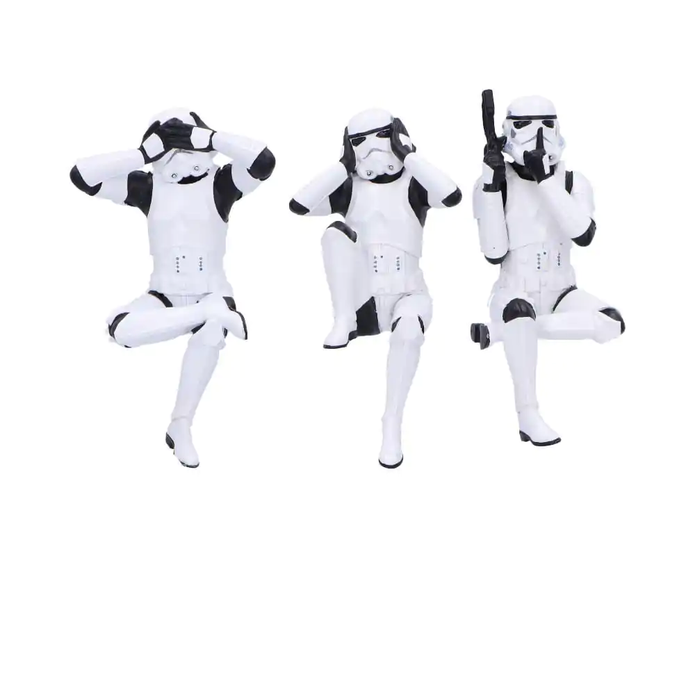 Stormtrooper Figures Three Wise Sitting Stormtroopers 11 cm product photo