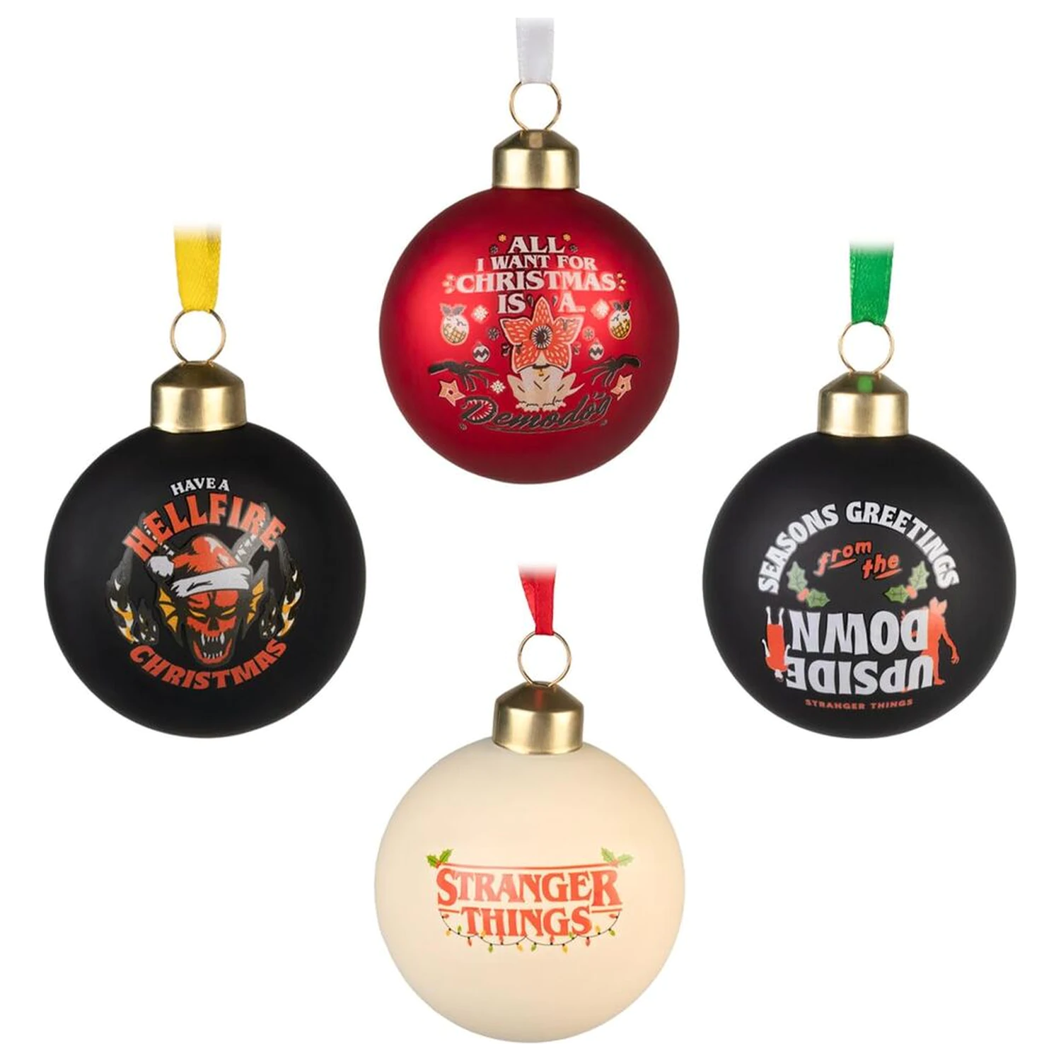Stranger things Set 4 Christmas ornaments product photo