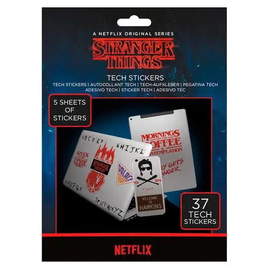 Stranger Things set 37 tech stickers product photo