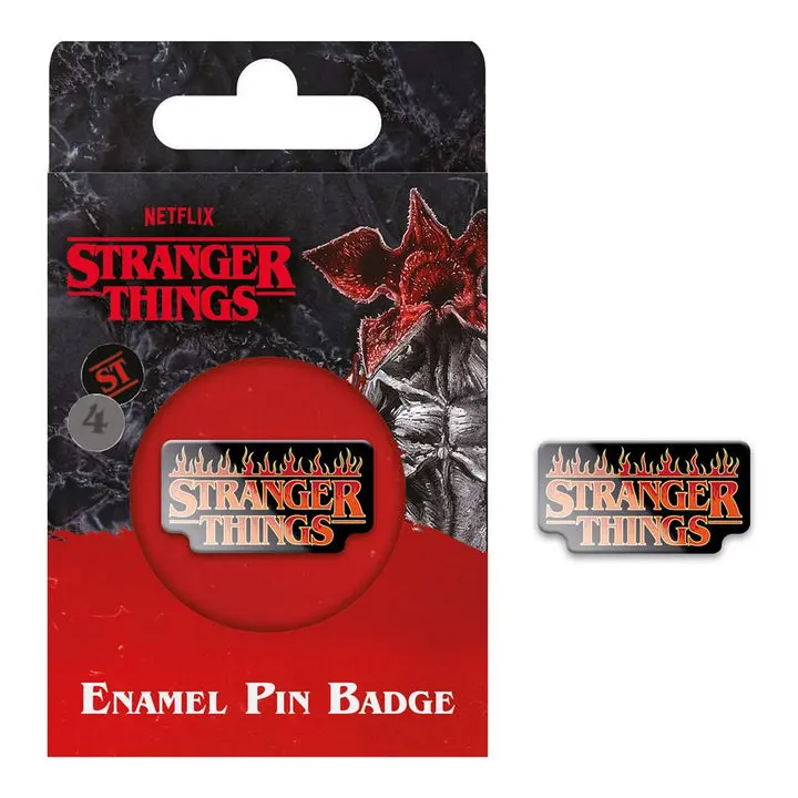 Stranger Things 4 Enamel Pin Badge Fire Logo termékfotó