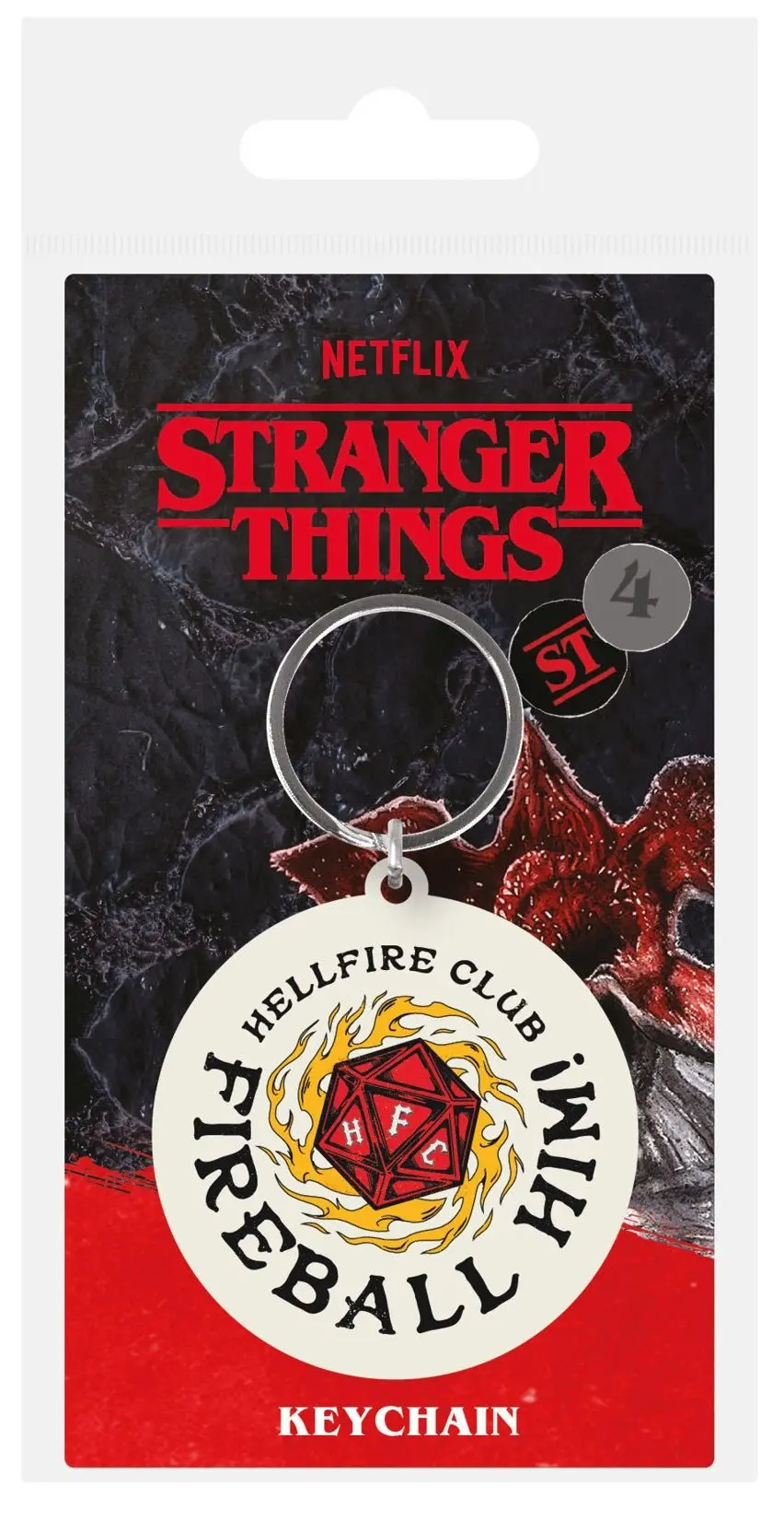 Stranger Things 4 Rubber Keychain Fireball Him 6 cm termékfotó