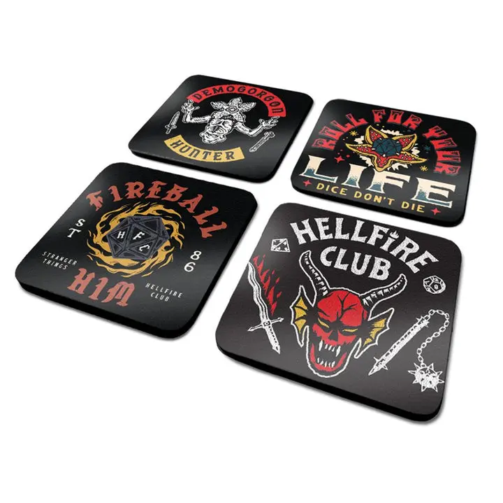 Stranger Things 4 Coaster 4-Pack Hellfire Club product photo