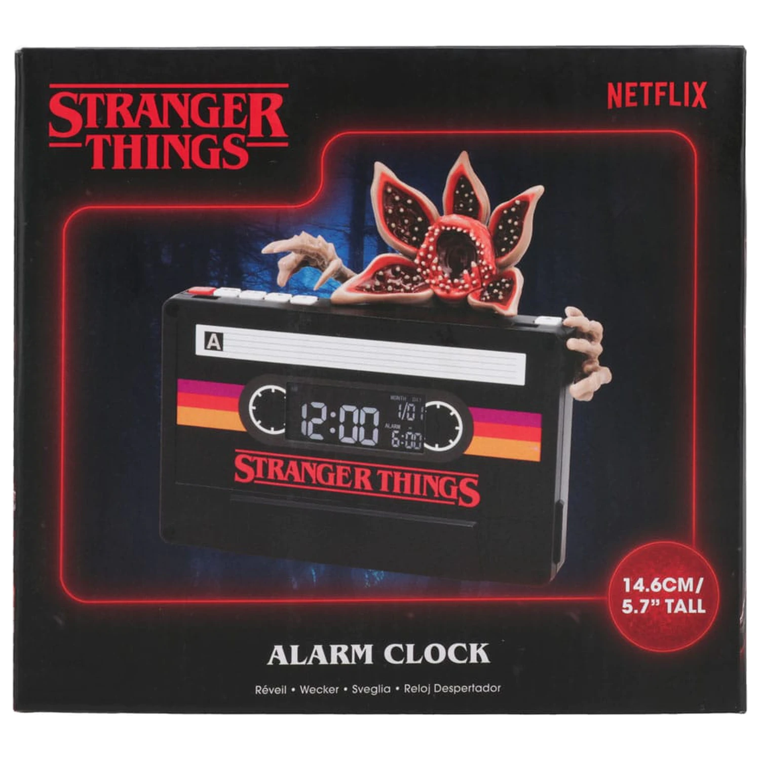 Stranger Things 5 Alarm Clock Demogorgon Cassette 15 cm product photo