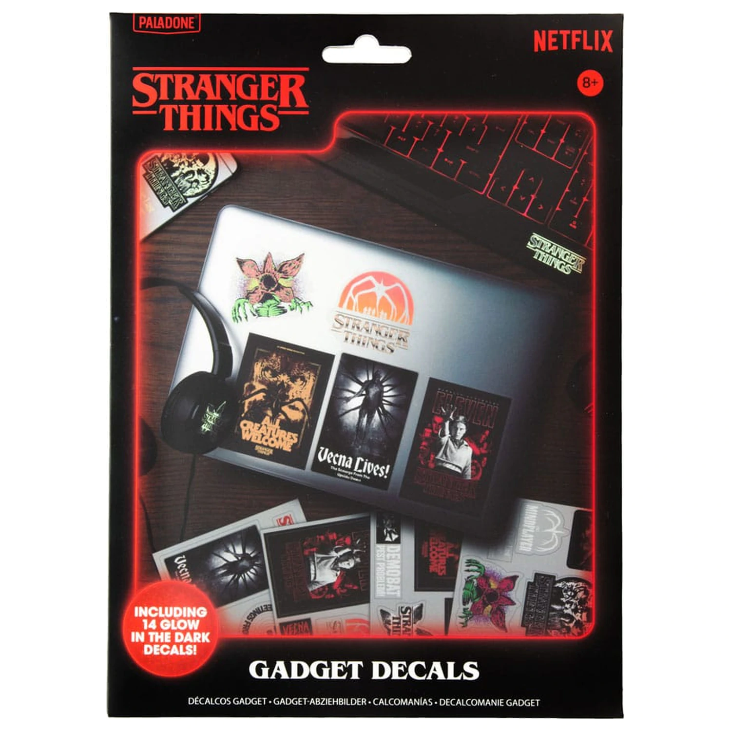 Stranger Things 5 Gadget Decals Glow in the Dark product photo