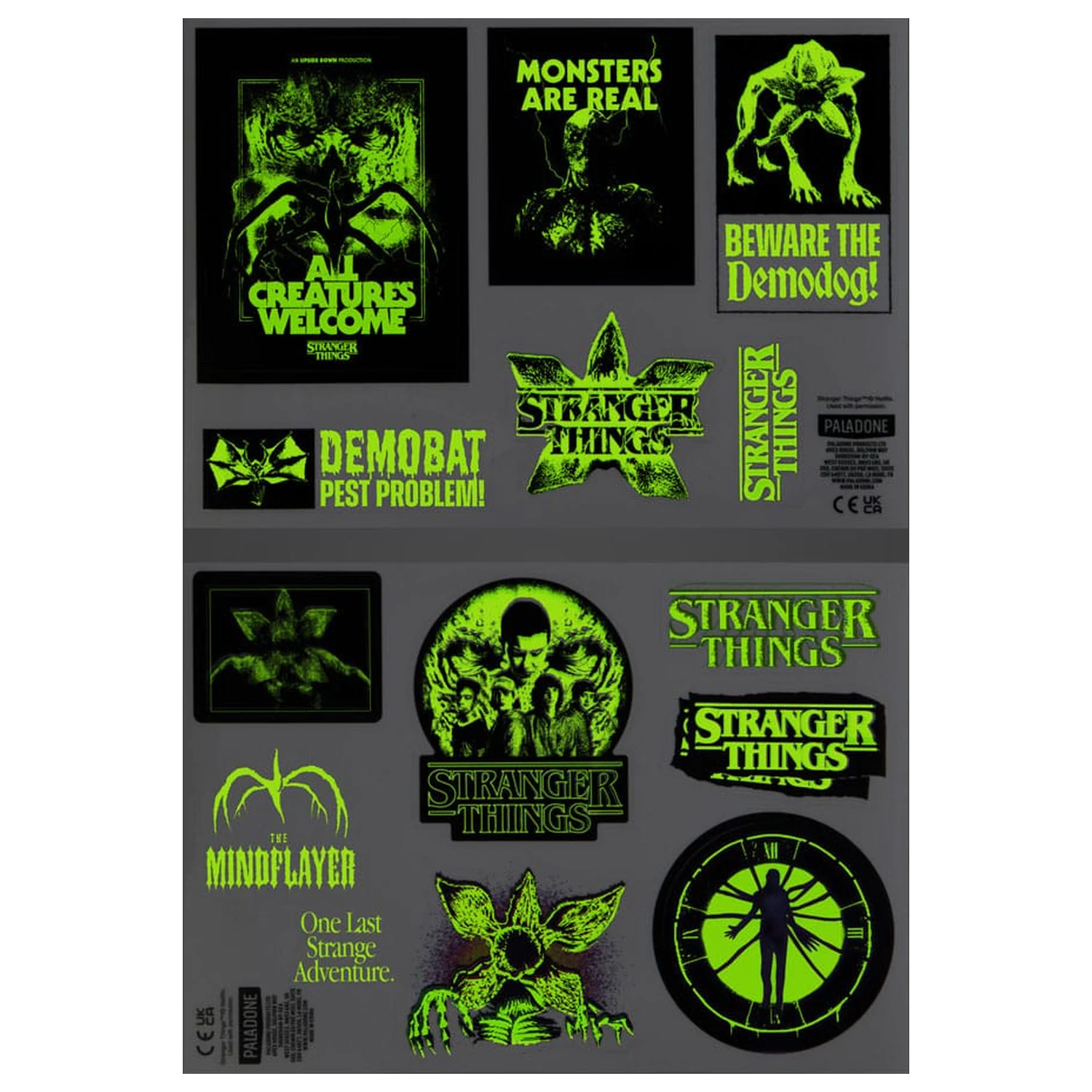 Stranger Things 5 Gadget Decals Glow in the Dark product photo