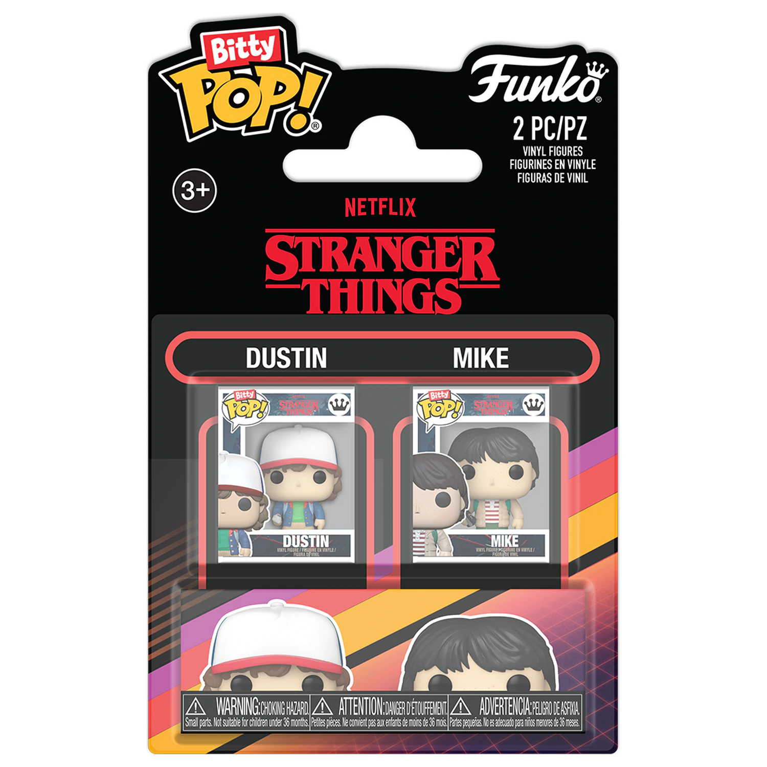 Stranger Things Bitty Funko POP! Vinyl Figure 2-Pack Dustin & Mike product photo