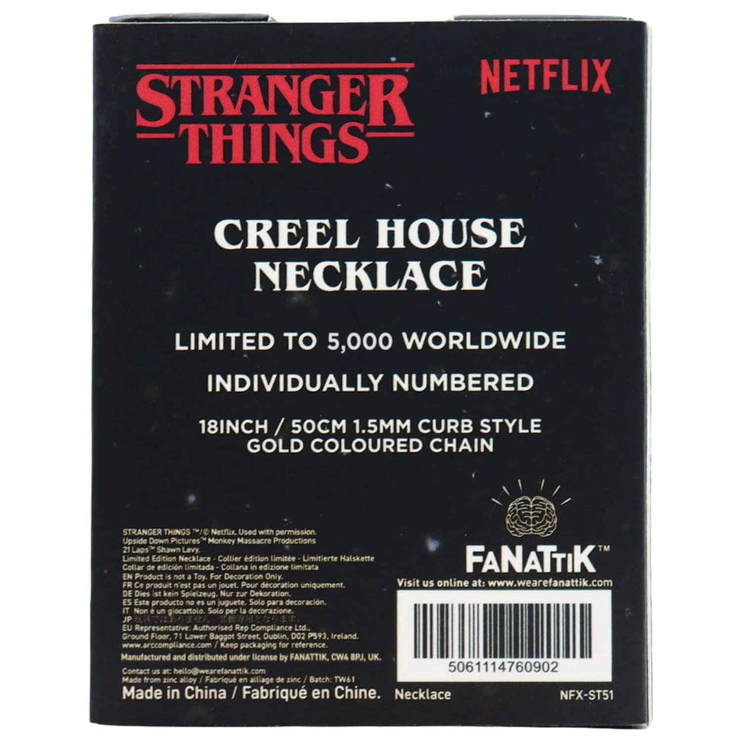 Stranger Things Necklace Creel House Window Limited Edition 3 x 2 cm product photo