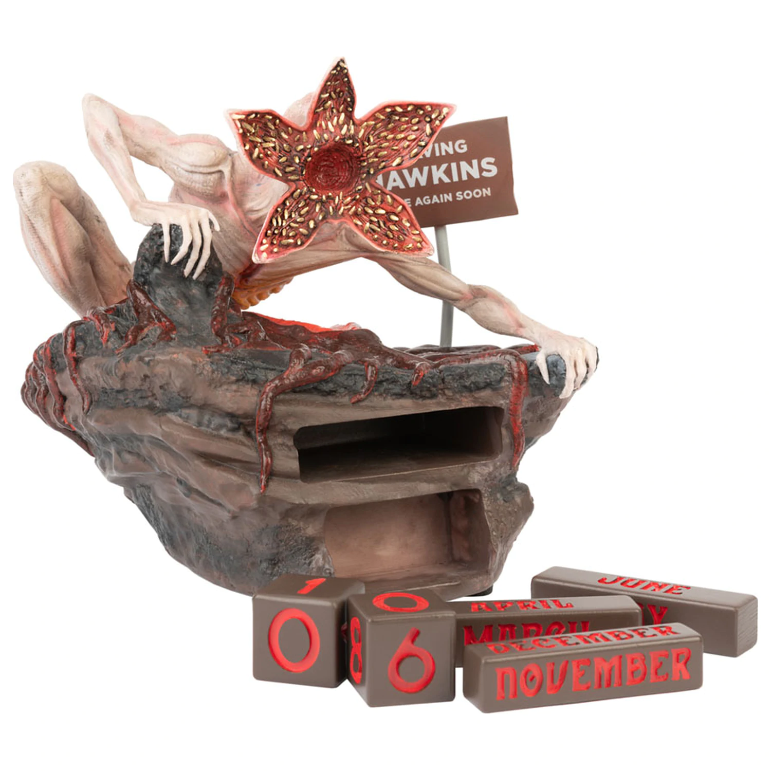 Stranger Things Demogorgon 3D perpetual calendar product photo