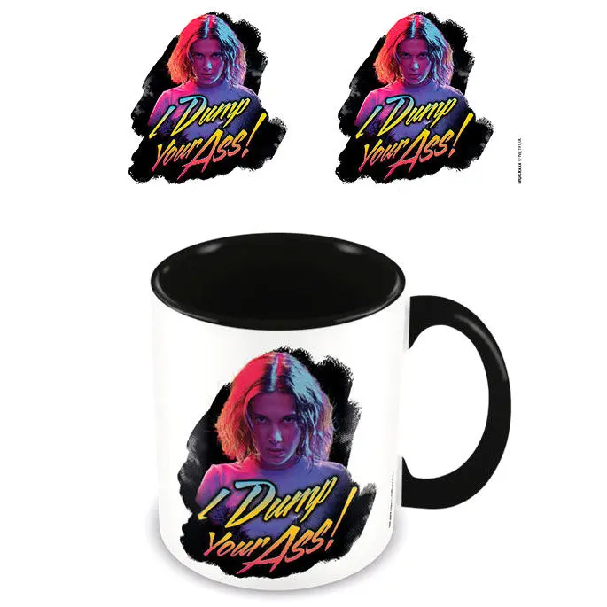 Stranger Things Coloured Inner Mug I Dump Your Ass Retro product photo