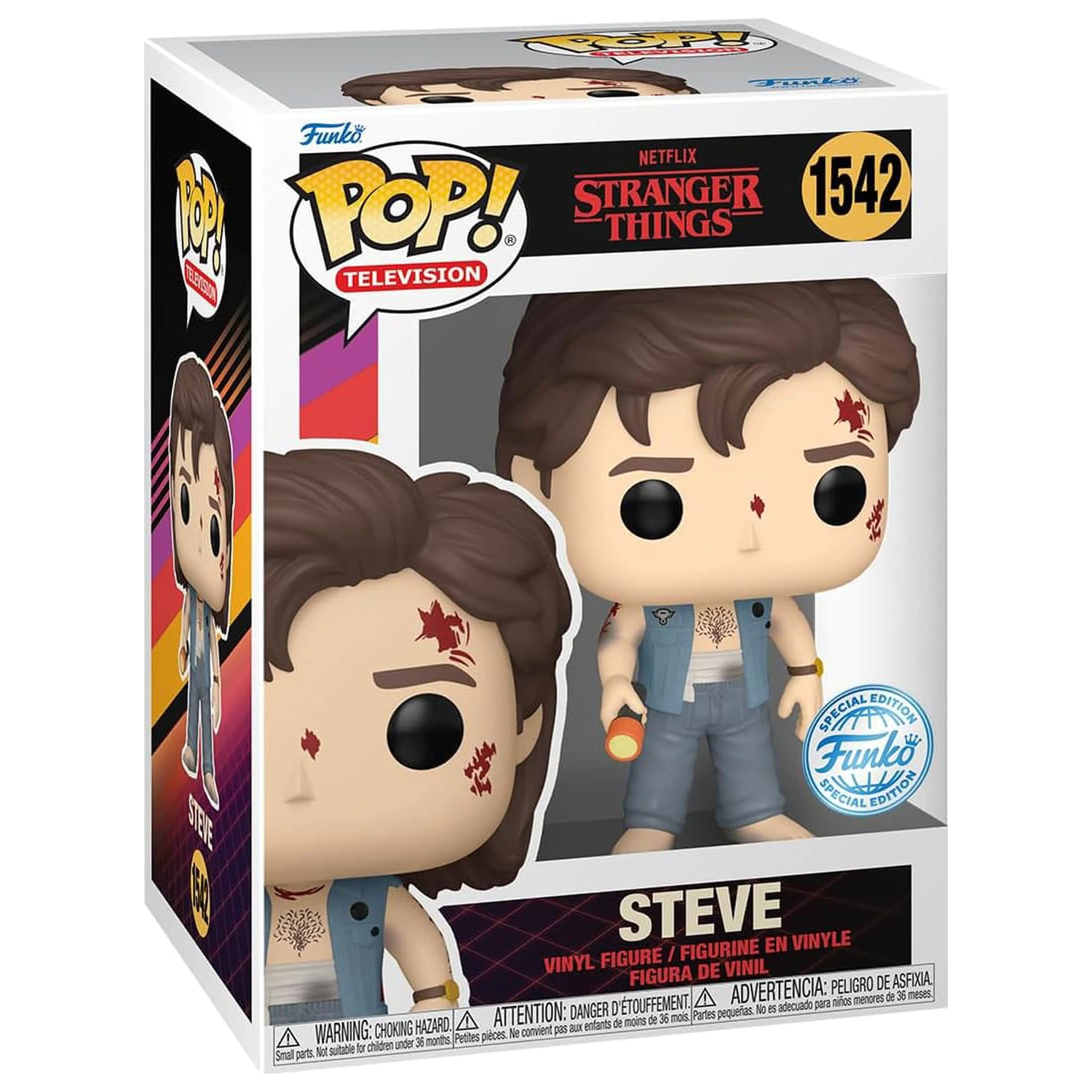 Stranger Things Funko POP! TV Vinyl Figure Battle Damaged Steve Exclusive 9 cm product photo